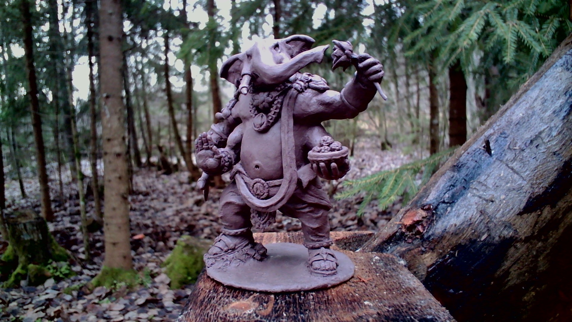 Ganesha. - My, Polymer clay, Needlework without process, Hinduism, Ganesha, Elephants