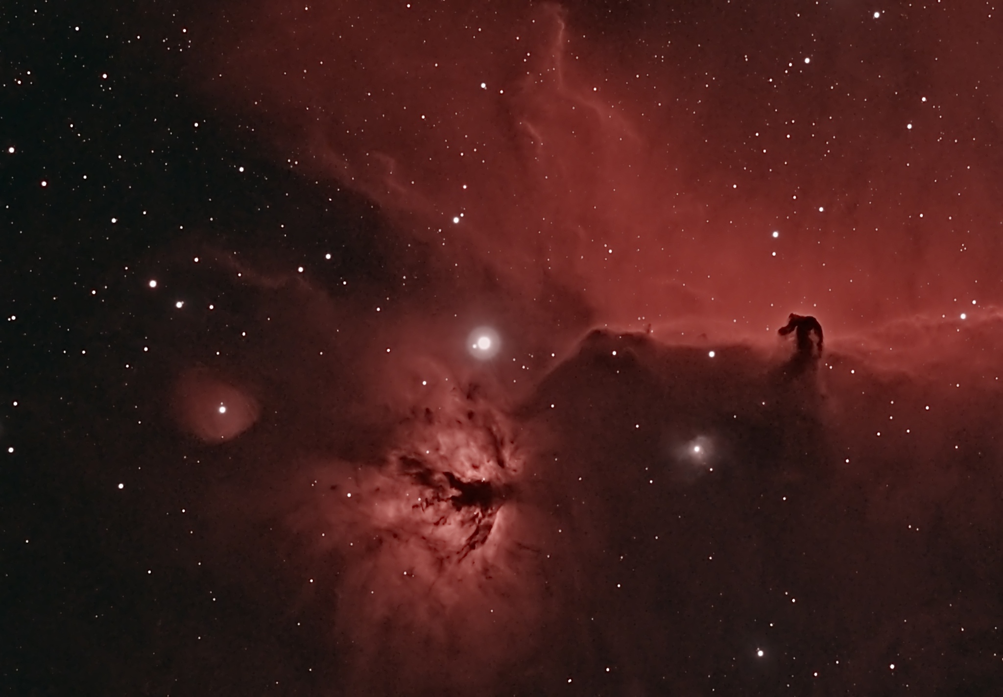 The Flame Nebula, Horsehead and other gems of Orion's Belt - My, Orion, Orion's Belt, Horse head nebula, Astrophoto, Orion, Astronomy, Longpost