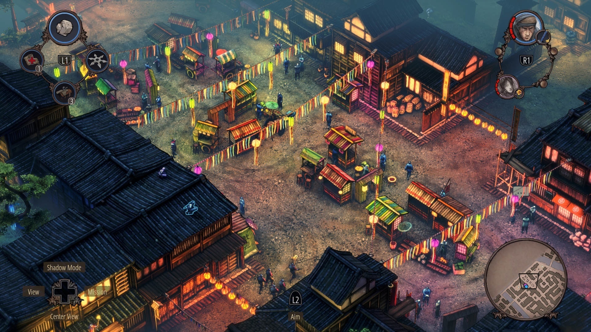 Shadow Tactics: Blades of the Shogun — стелс про диверсантов в самурайской упаковке - Моё, Игры, Компьютерные игры, Длиннопост, Shadow Tactics: Blades of the Shogun