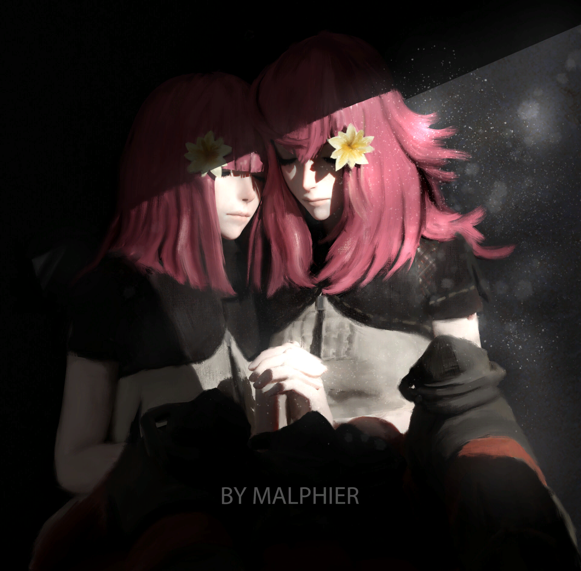 Devola and Popola - NIER Automata, Popola devola, Art, Games