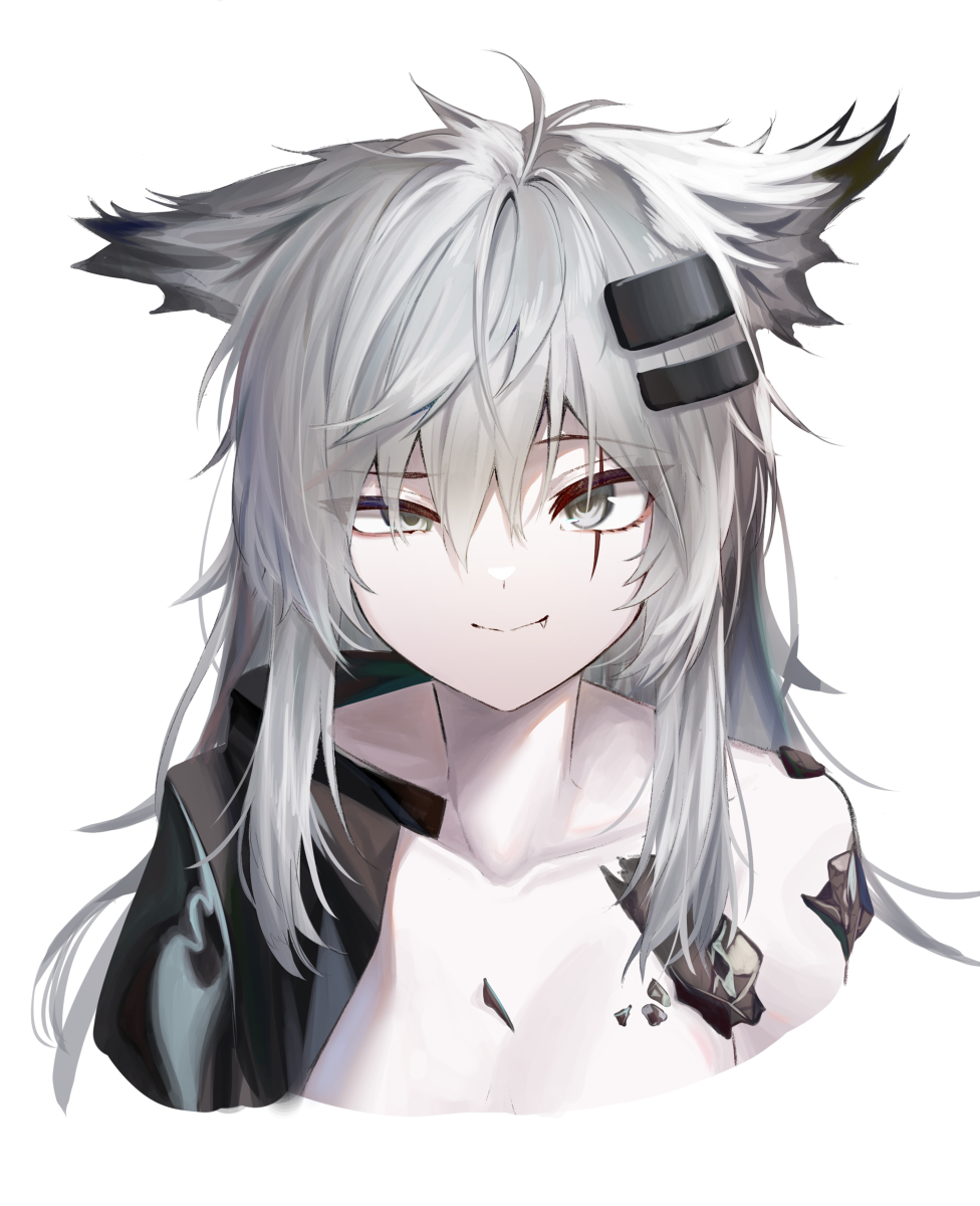 Lappland - Аниме, Anime Art, Arknights, Texas (Arknights), Длиннопост, Lappland, Animal Ears