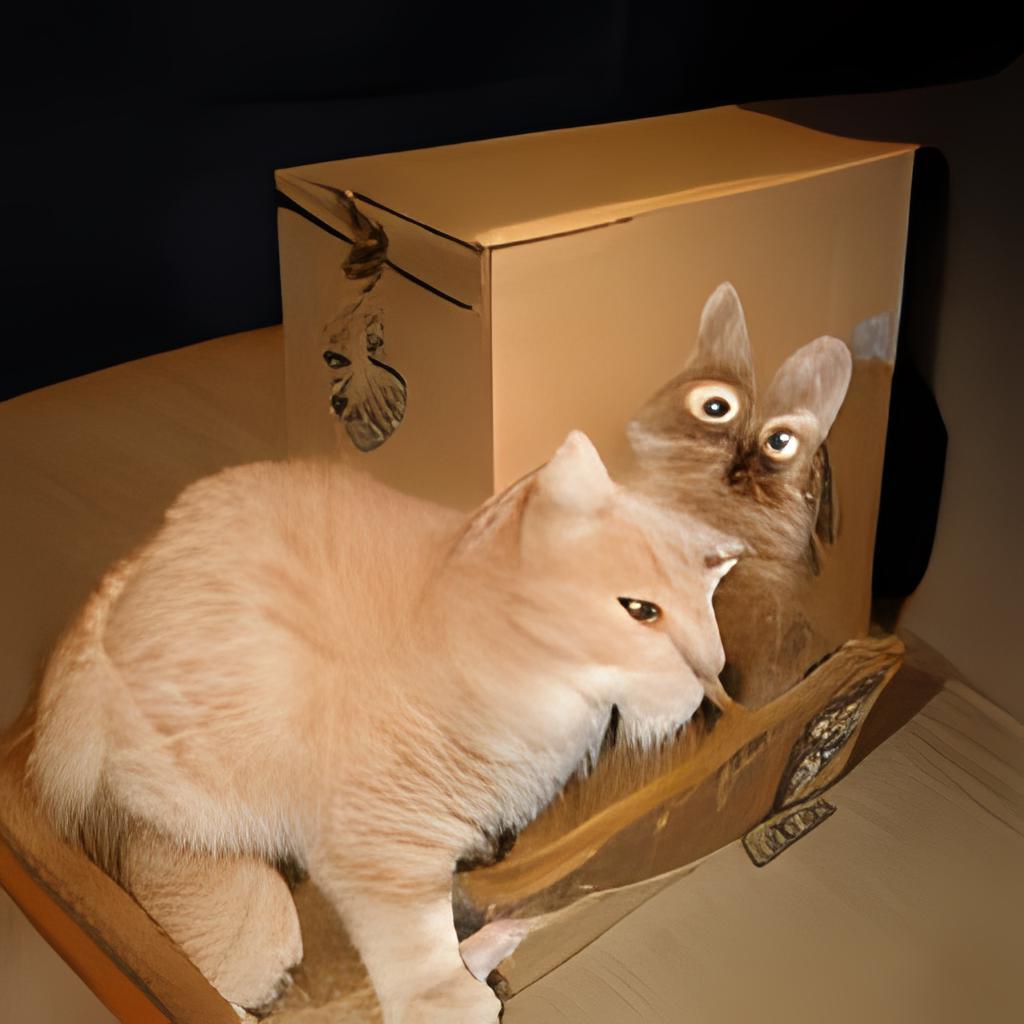 Red cat in a box - cat, Нейронные сети, Sberbank, RuDALL-E neural network