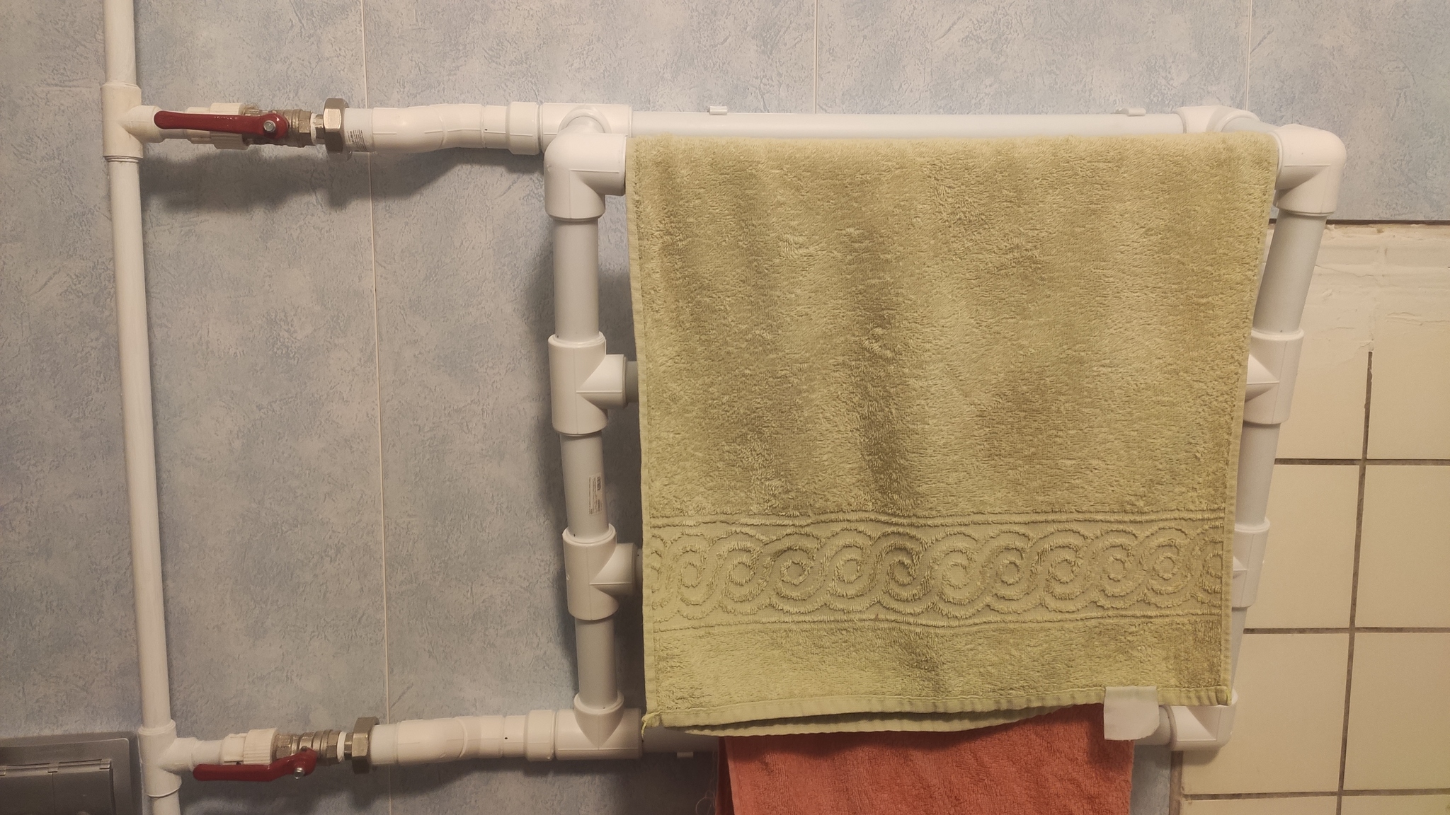 soldered towel - My, Towel dryer, House, Longpost