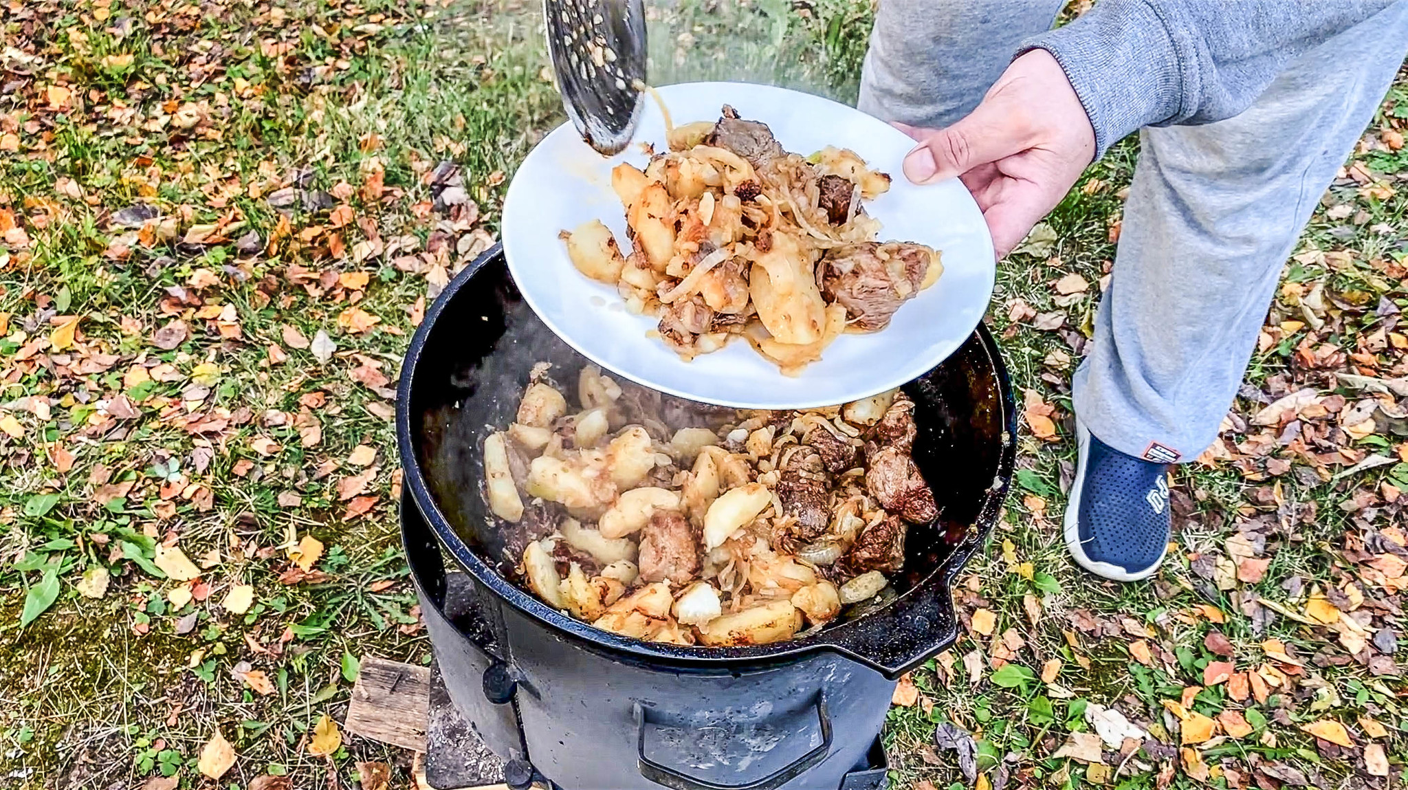 Ojakhuri - the best potato and meat dish | - My, Food, Recipe, Video recipe, Georgian cuisine, Ojahuri, Kazan, Jafar, Yamal, Video, Longpost