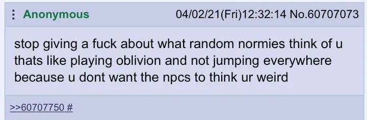 Wisdom - 4chan, Screenshot, The Elder Scrolls IV: Oblivion