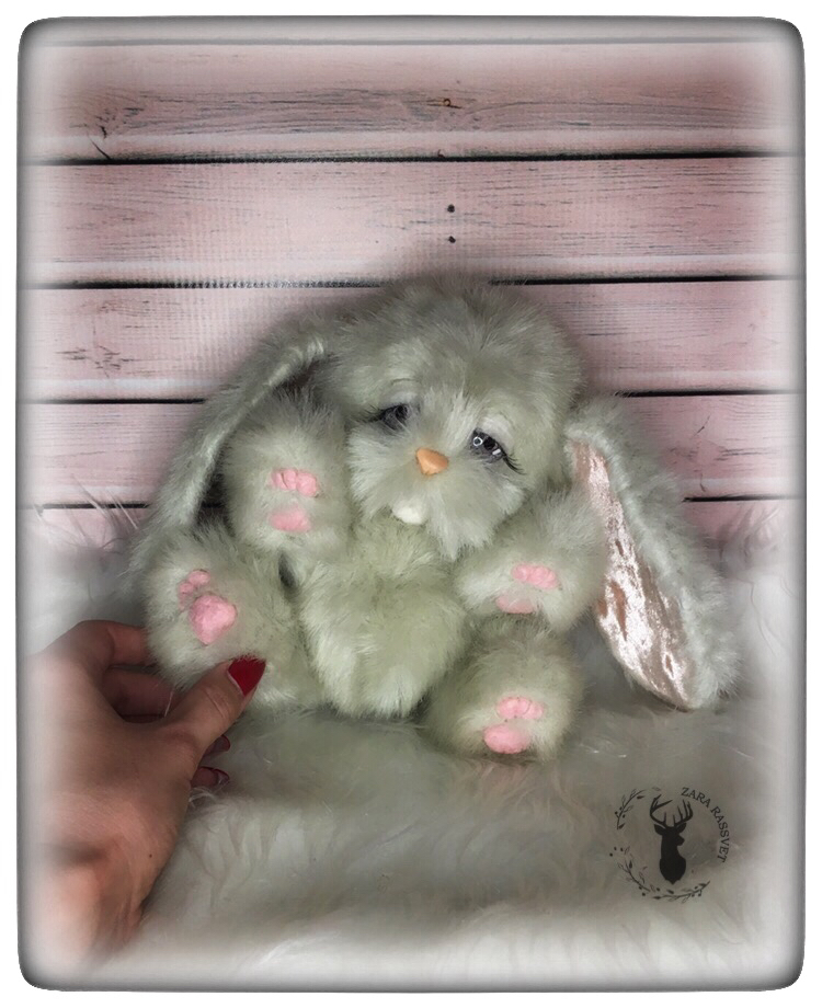 Handmade toys - My, Hare, Teddy hare, Soft toy, Presents, Needlework without process, Longpost