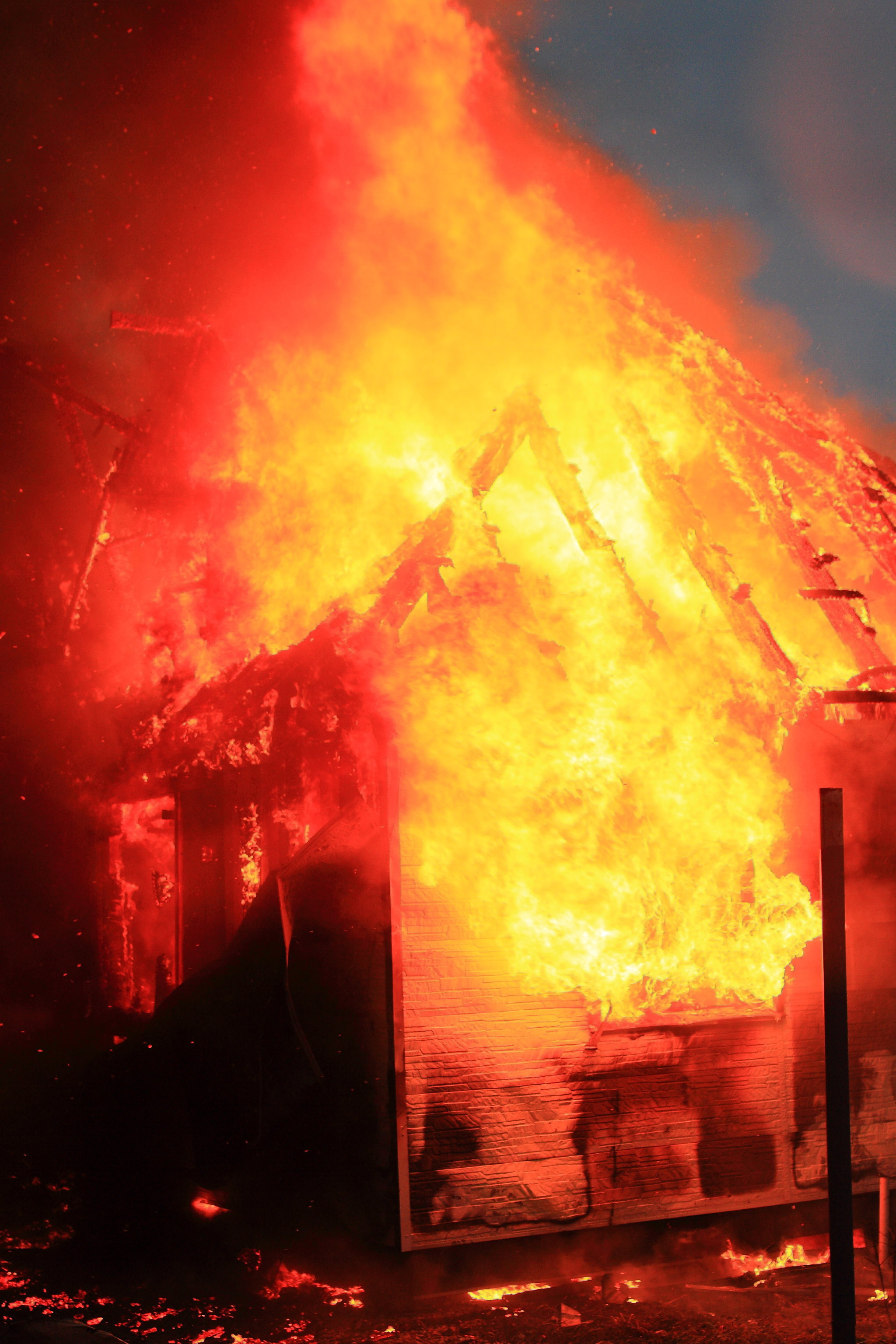 The neighbor's house burned down. sad sadness - My, Nightmare, House, Longpost