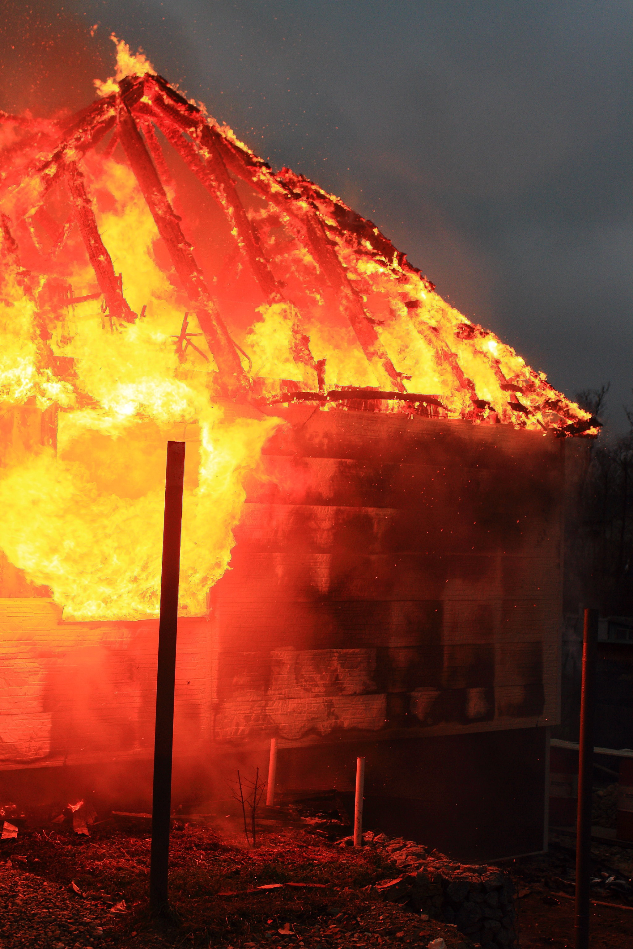 The neighbor's house burned down. sad sadness - My, Nightmare, House, Longpost