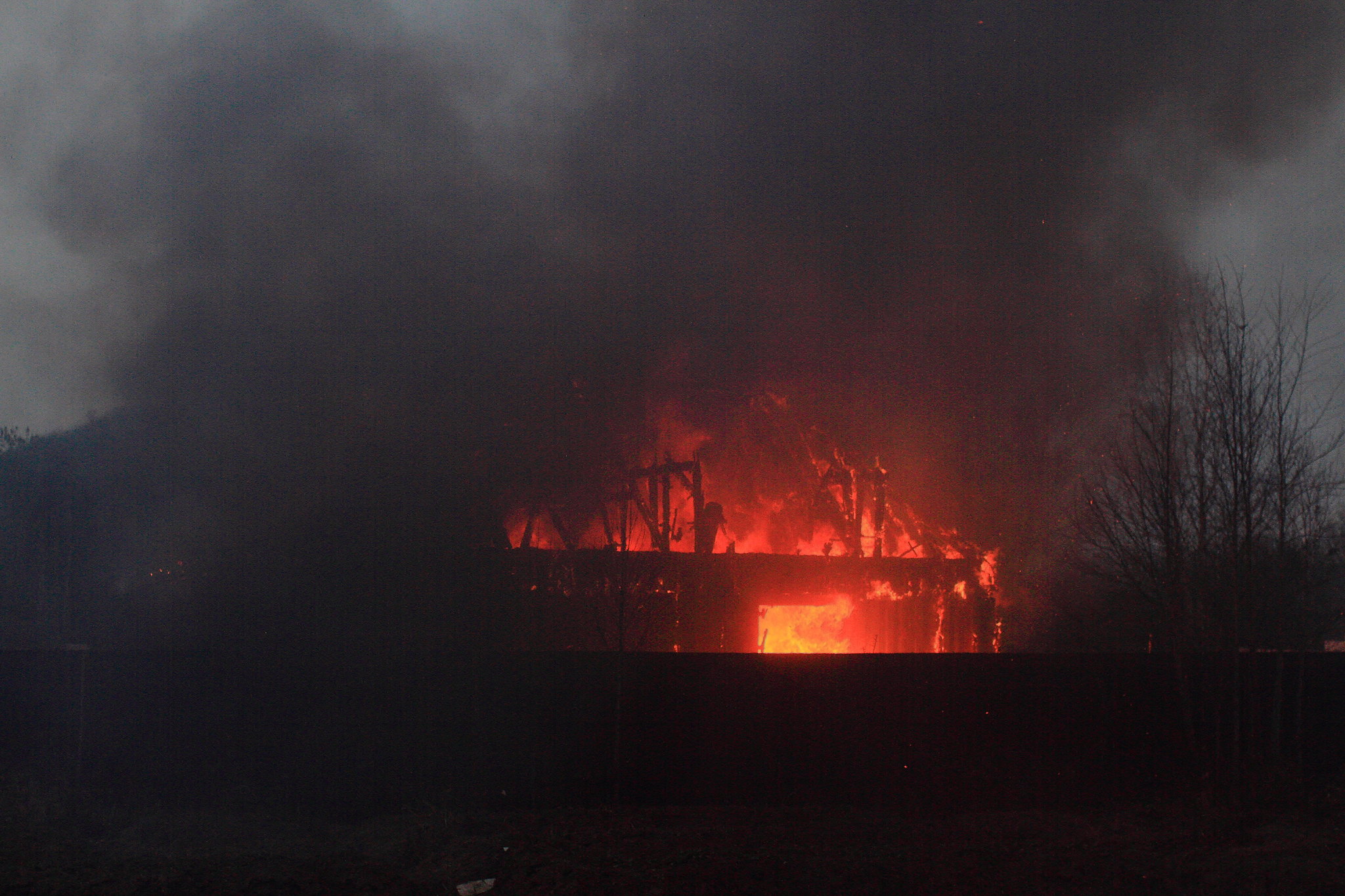 The neighbor's house burned down. sad sadness - My, Nightmare, House, Longpost