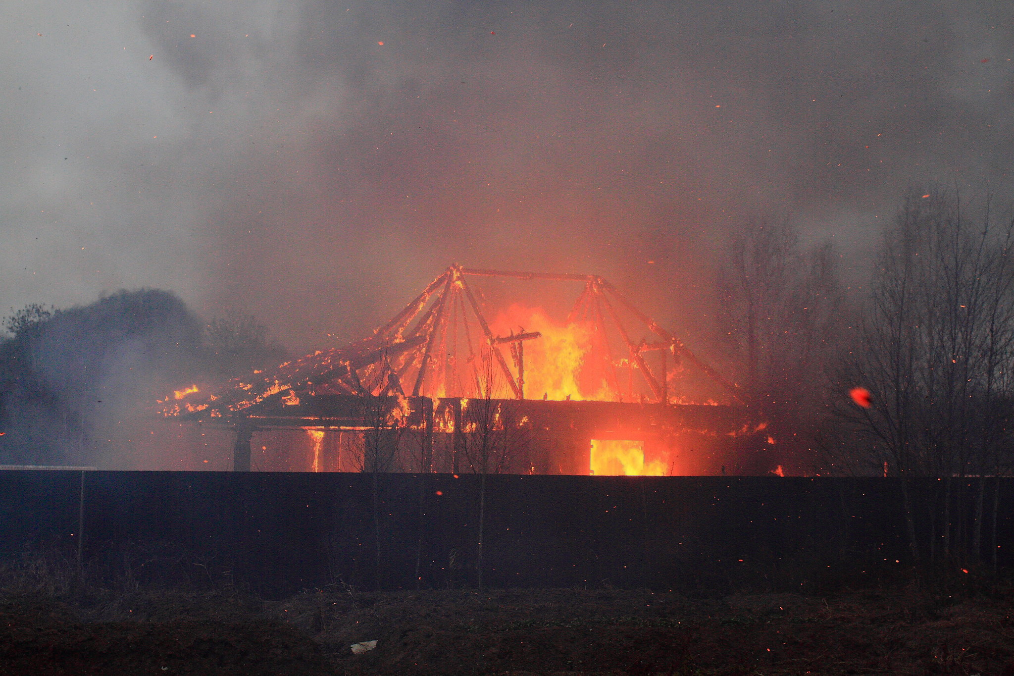 The neighbor's house burned down. sad sadness - My, Nightmare, House, Longpost