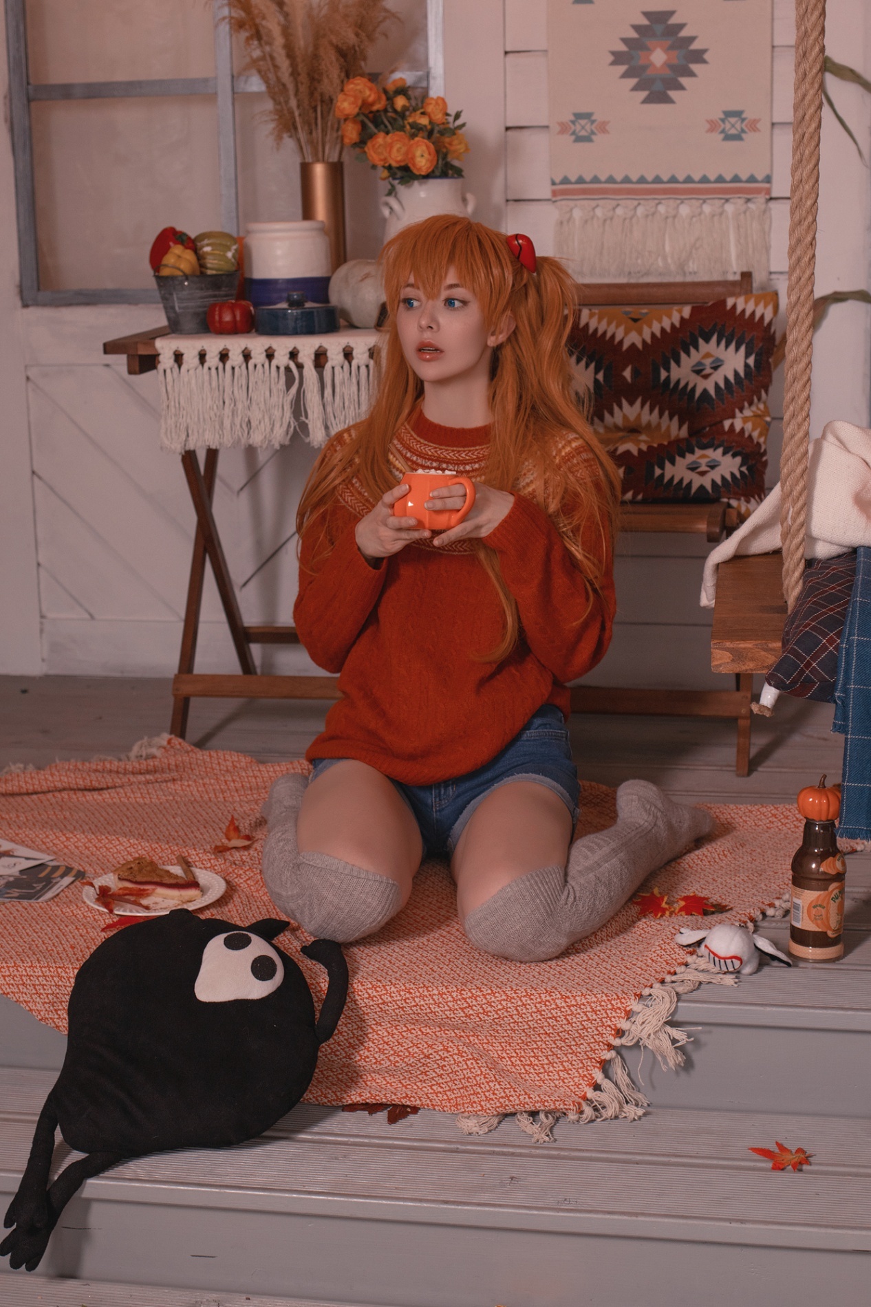 Halloween Asuka Langley Soryu - NSFW, Cosplay, Girls, Erotic, Evangelion, Asuka langley, Longpost, Anime, Repeat