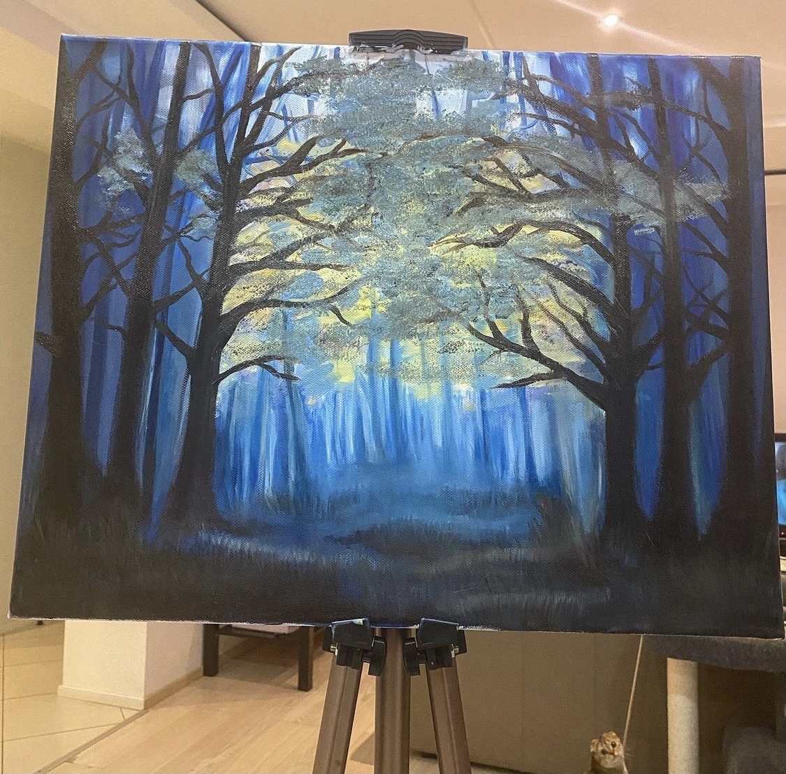 Forest. - My, Not an artist, Oil painting, Art, Longpost