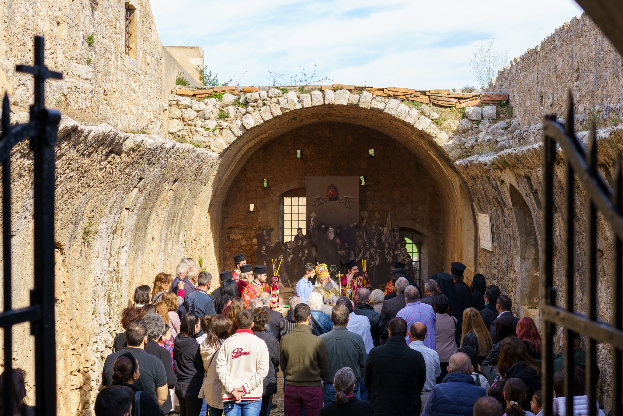 155th Anniversary of the Genocide of Arkadi Monastery - My, Monastery, Genocide, Church, Crete, Greece, Rethymnon, Video, Longpost