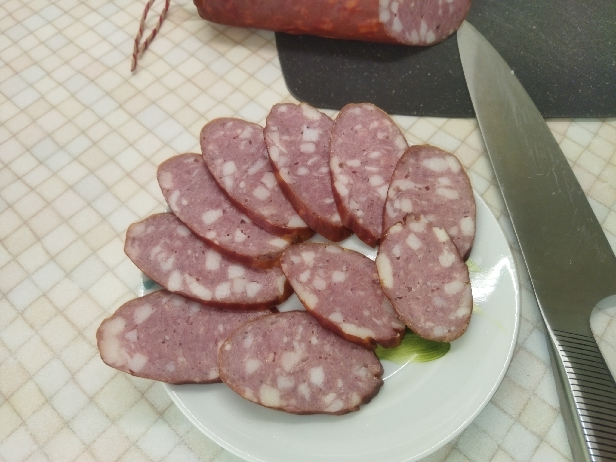 Sausage Krakow non-canonical... - My, Homemade sausage, Krakow sausage, Recipe, Slicing, Video, Longpost