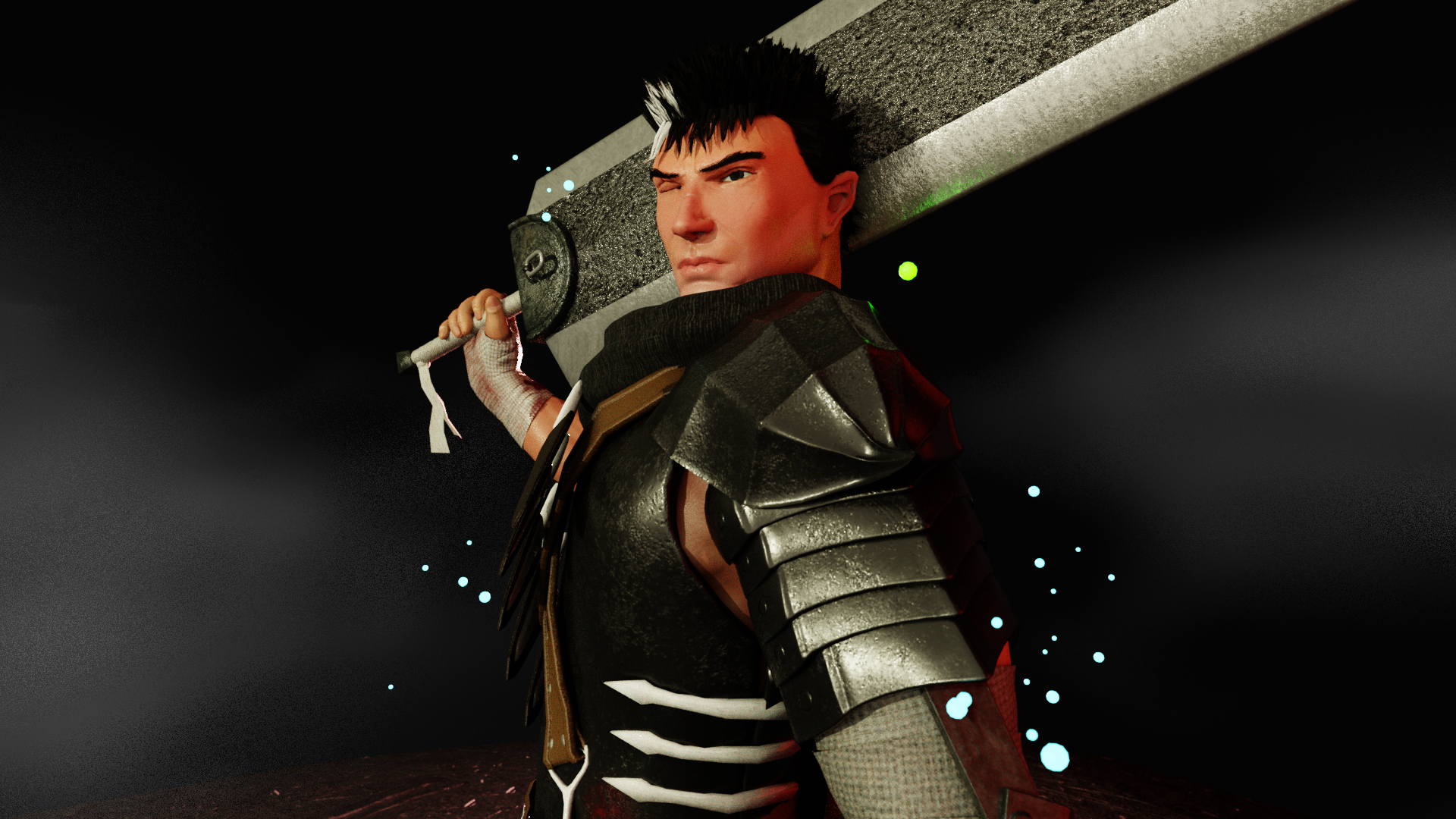 Berserk in Blender - My, Berserk, Blender, 3D, 3D modeling, Longpost, Graphics, Characters (edit), Anime, Manga, Kentaro Miura, Video