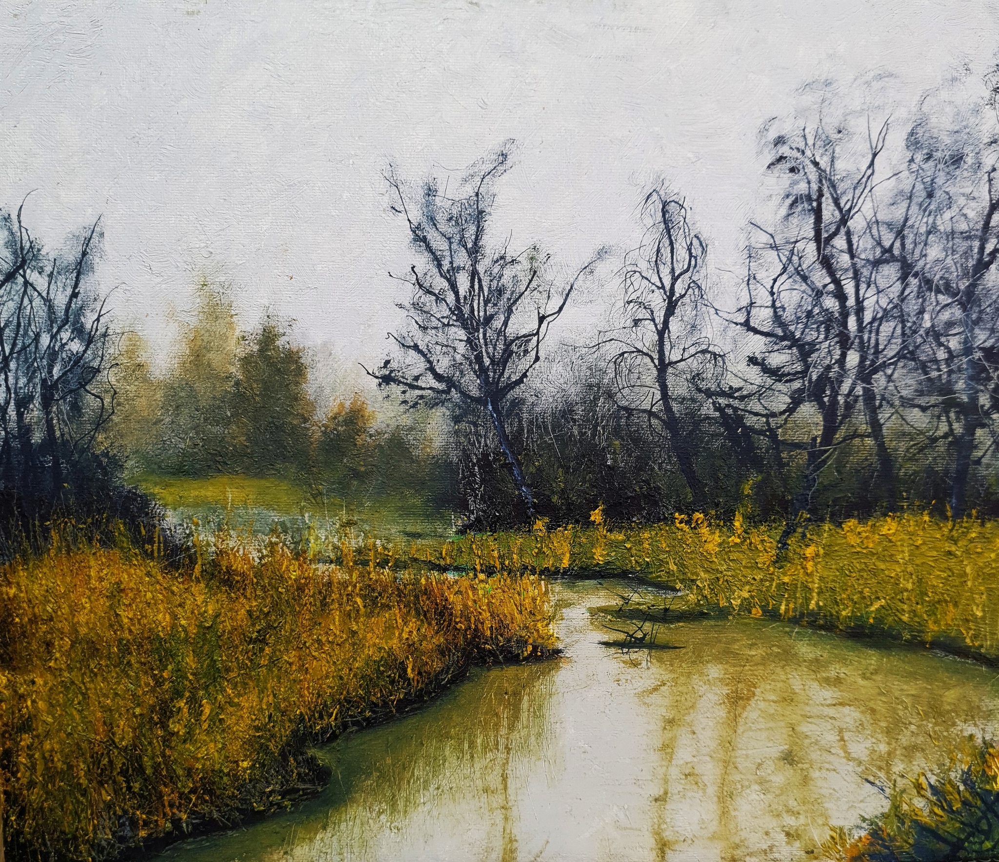 Near the swamps - My, Painting, Painting, Nature, Art, Creation, Artist