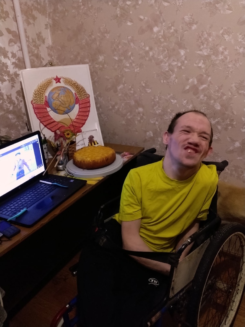 My old video AND today's photos MY BIRTHDAY - My, Disabled person, Birthday, Dog, Computer, No hands, Video, Longpost