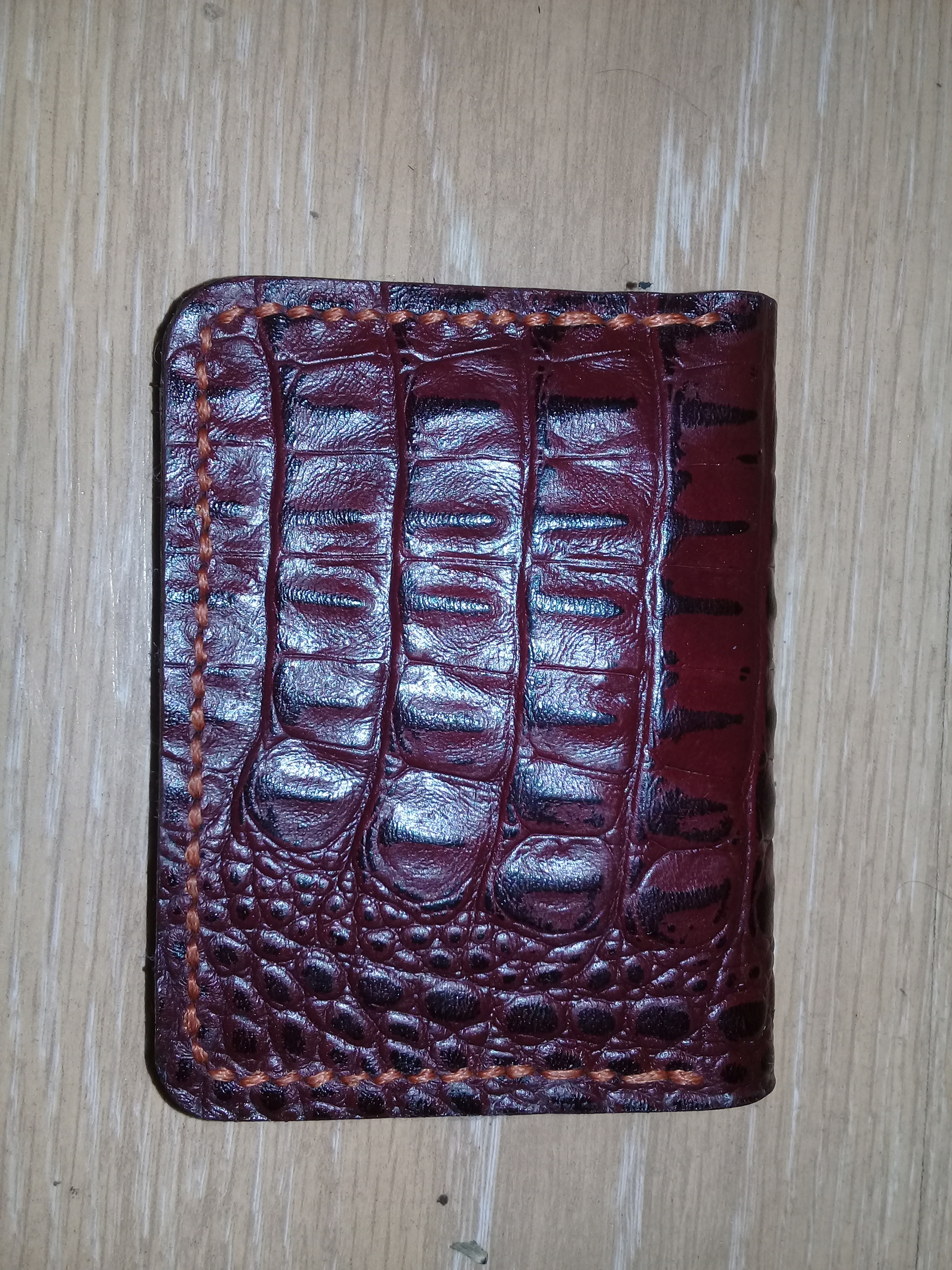 Passionate about leather tailoring - My, Leather products, Wallet, Cardholder, Longpost