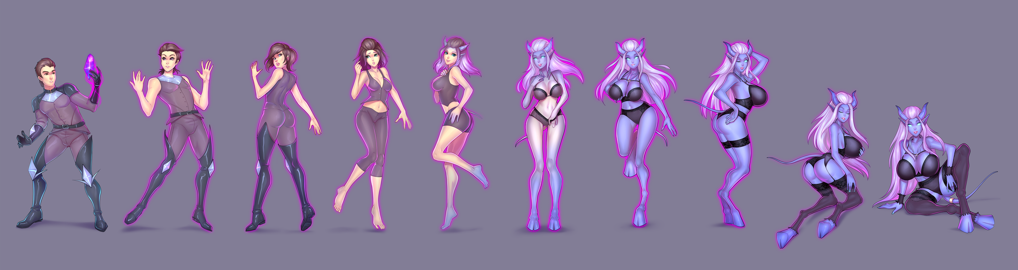 Draenei Transformation - NSFW, , Its a trap!, Trap Art, , Transformation, Draenei, World of warcraft, Art, Hand-drawn erotica, Monster girl