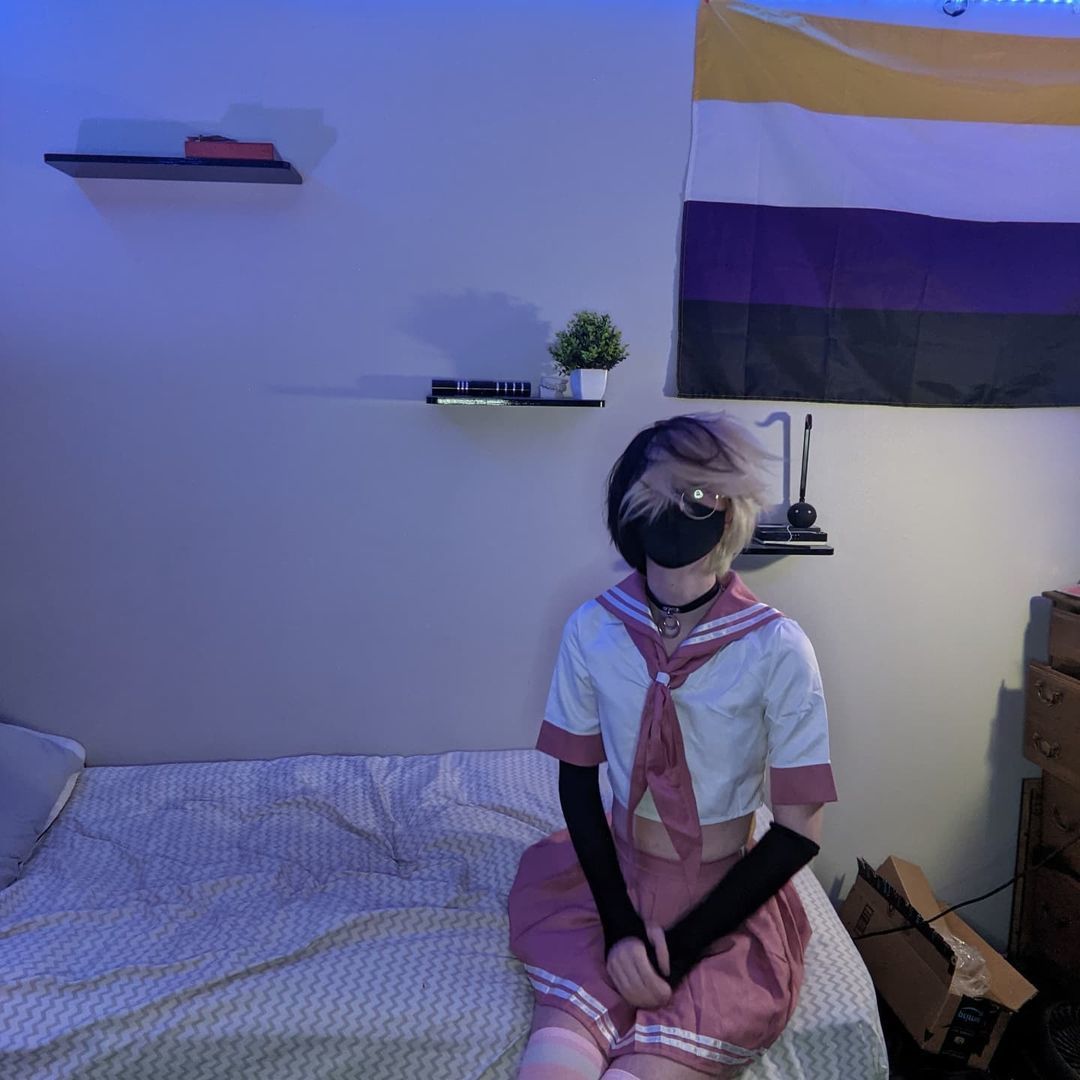 @0w0_magic - Its a trap!, Trap IRL, Femboy, Choker, Astolfo, Mitts, Gender Neutral, Video, Longpost, Nekokuny