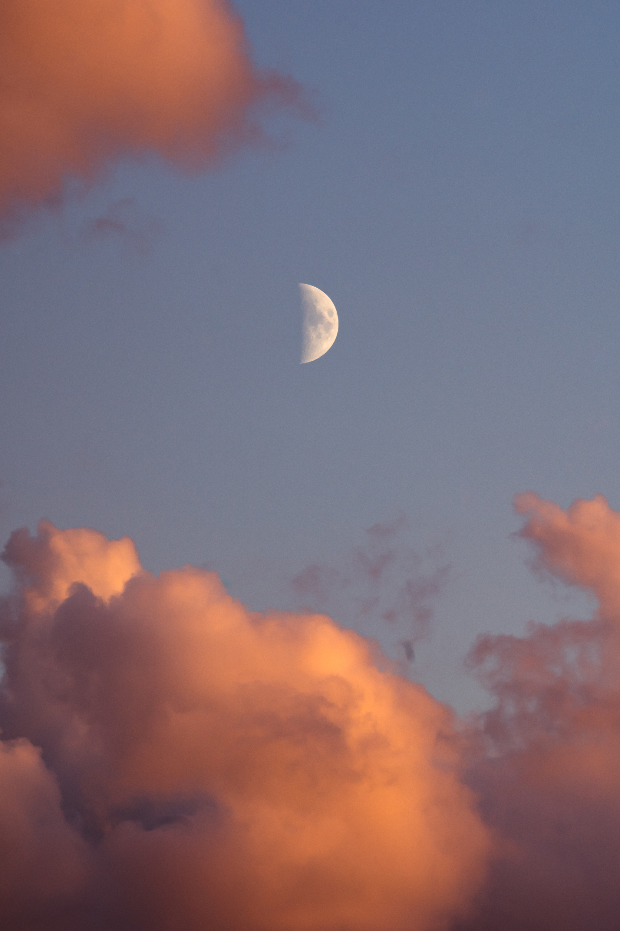 firmament - My, The photo, moon, Clouds, Longpost