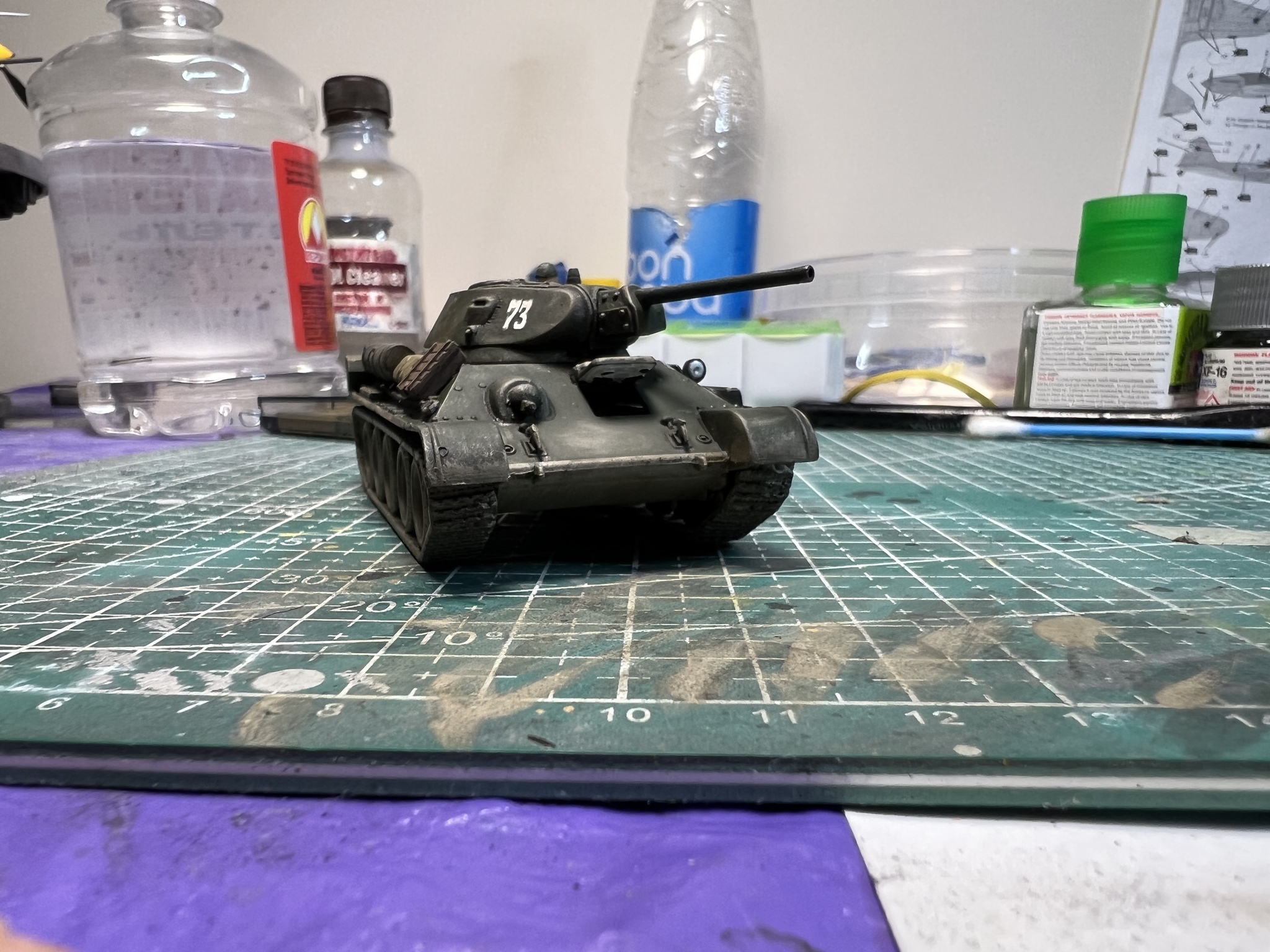 1st tank in 1/72 scale - My, Modeling, Tanks, Longpost