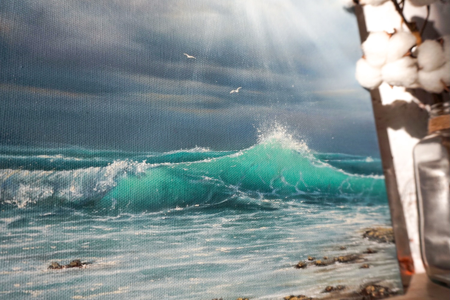 sea ??of ??the sea - My, Oil painting, Sea, Painting, Drawing, Art, Artist, Painting, Longpost