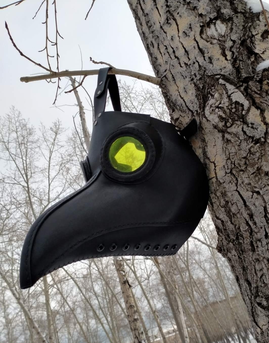 Plague Doctor Mask - My, Leather products, Plague Doctor, Natural leather, Needlework without process, Longpost