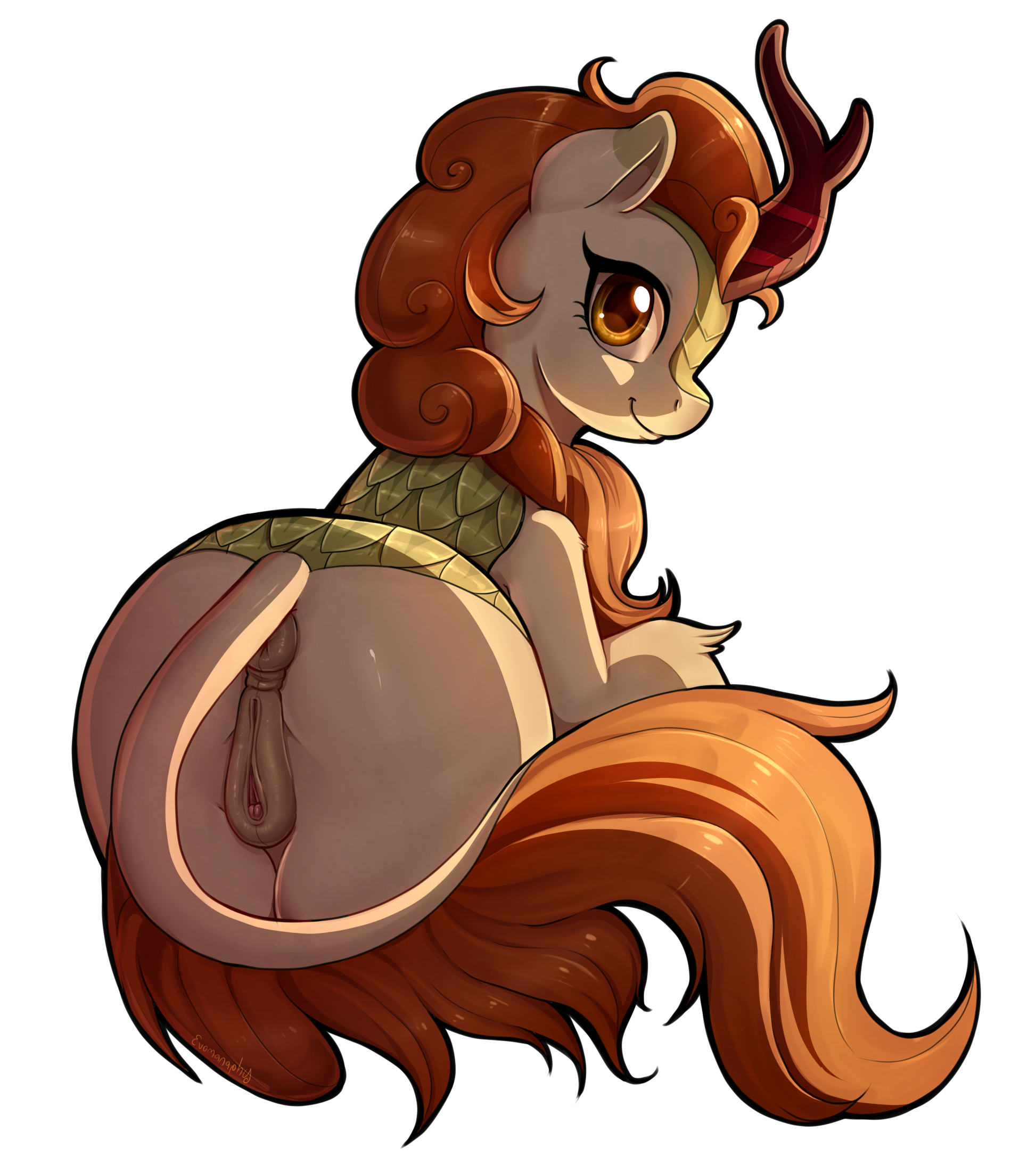 Wonderful plot - NSFW, My little pony, PonyArt, MLP Explicit, MLP anatomically correct, MLP Kirin, Cinder glow, Evomanaphy