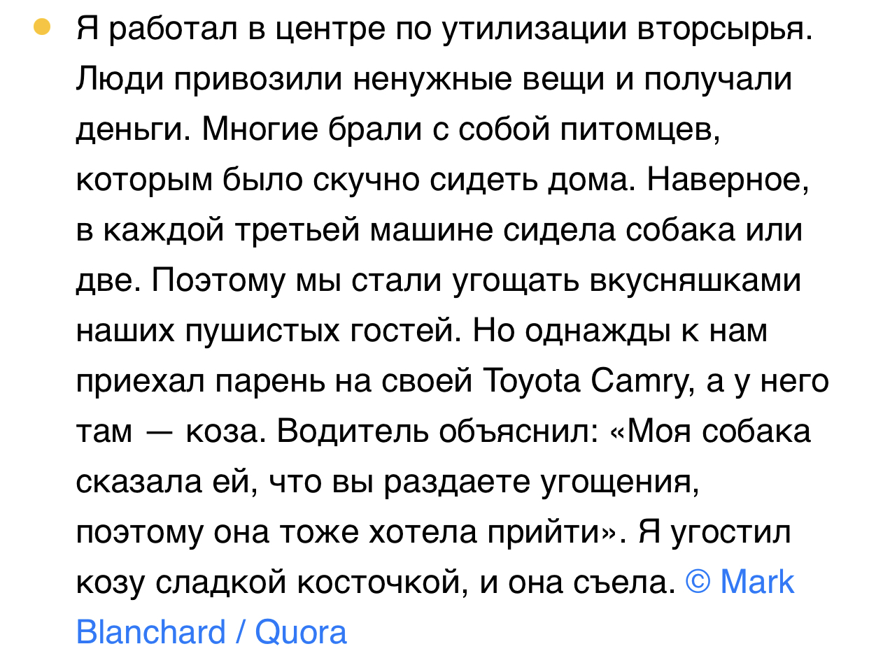 Раз собака рассказала, значит надо угостить - ADME, Quora, Скриншот