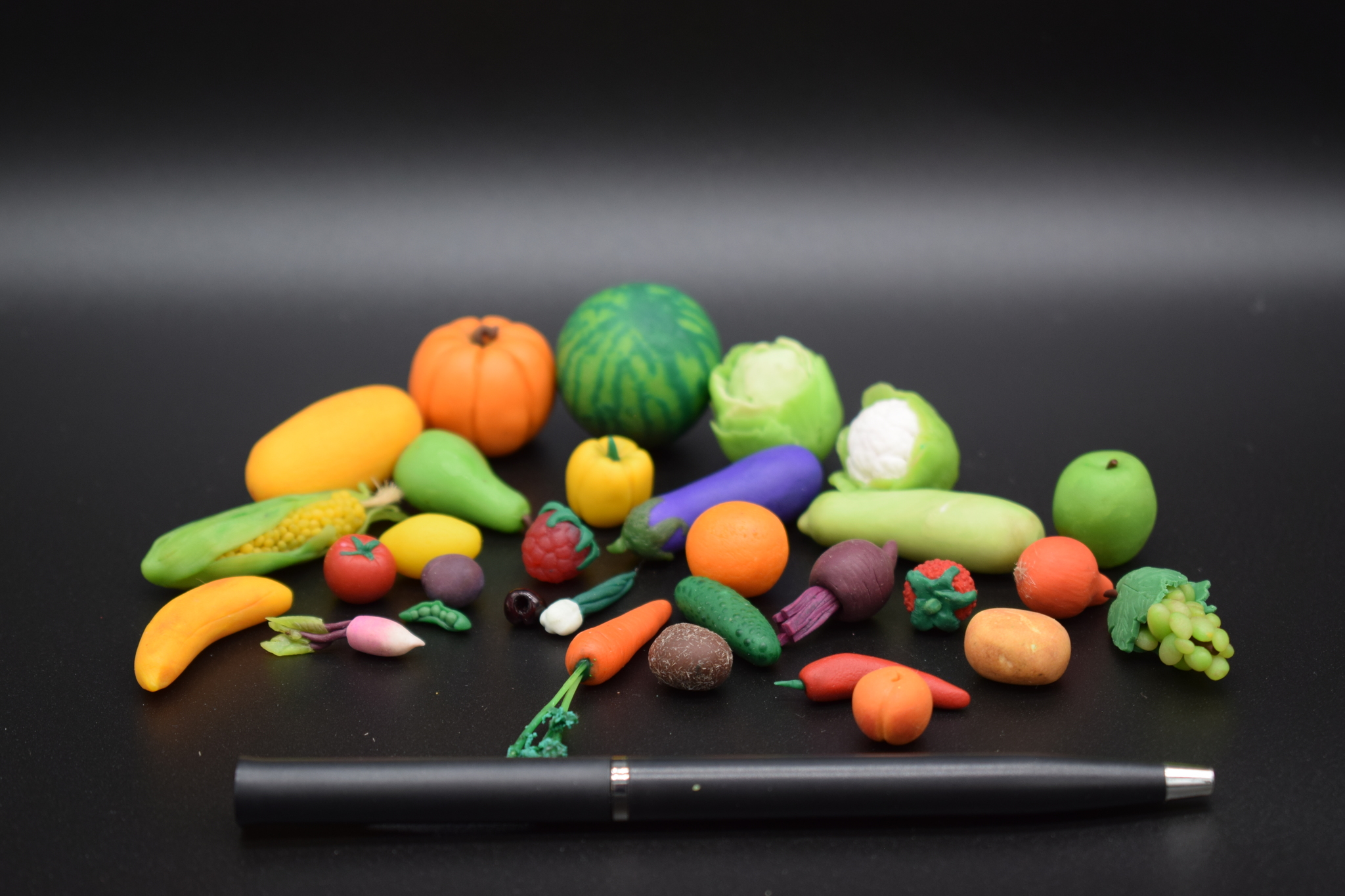 Miniature fruits and vegetables to play with - My, Polymer clay, Vegetables, Фрукты, Games, Toys, Barbie, Garden, Montessori, Figurines
