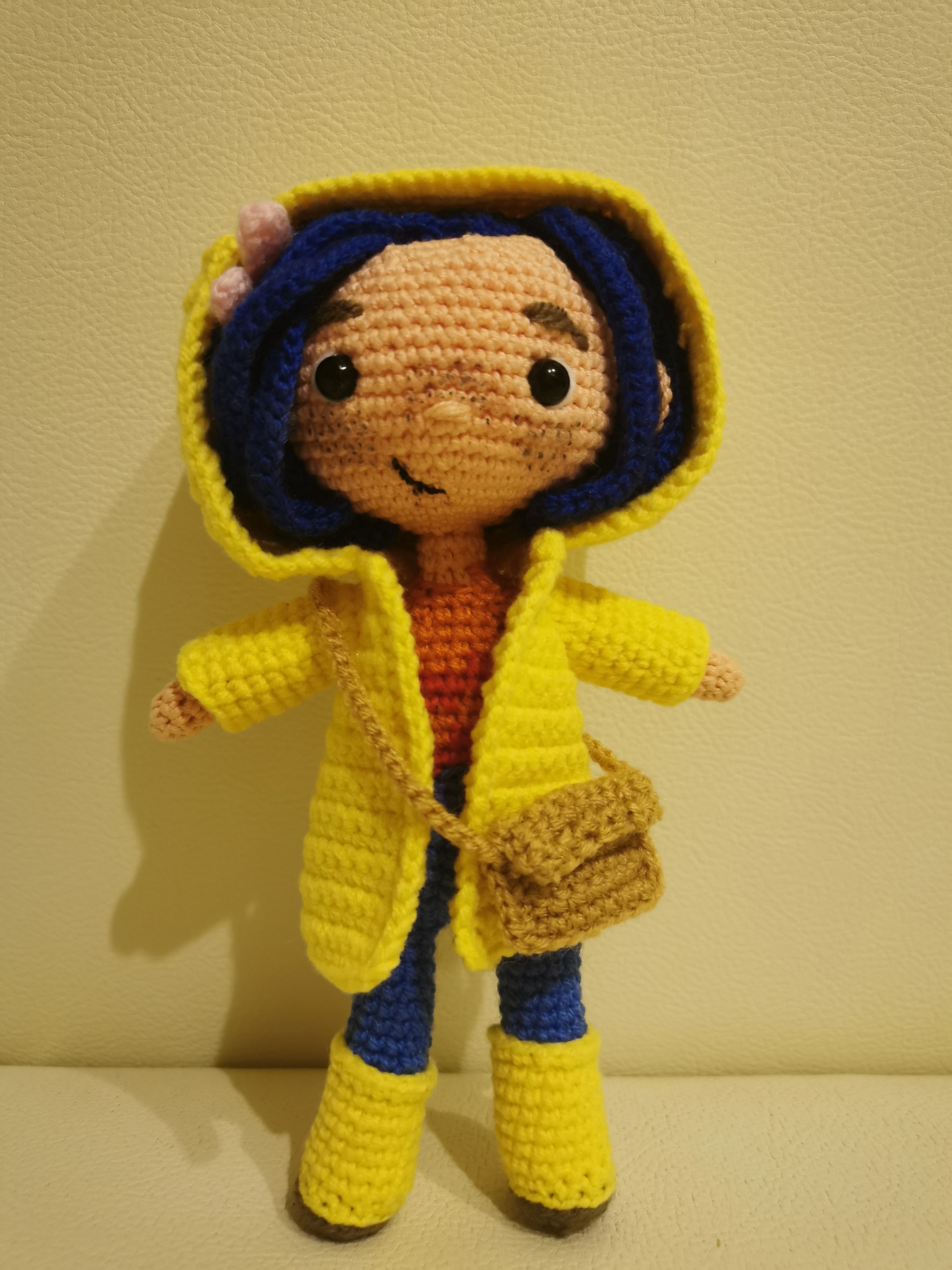 Coraline doesn't mind playing - My, knitted competition, Crochet, Amigurumi, Coraline in Nightmare Land, Longpost