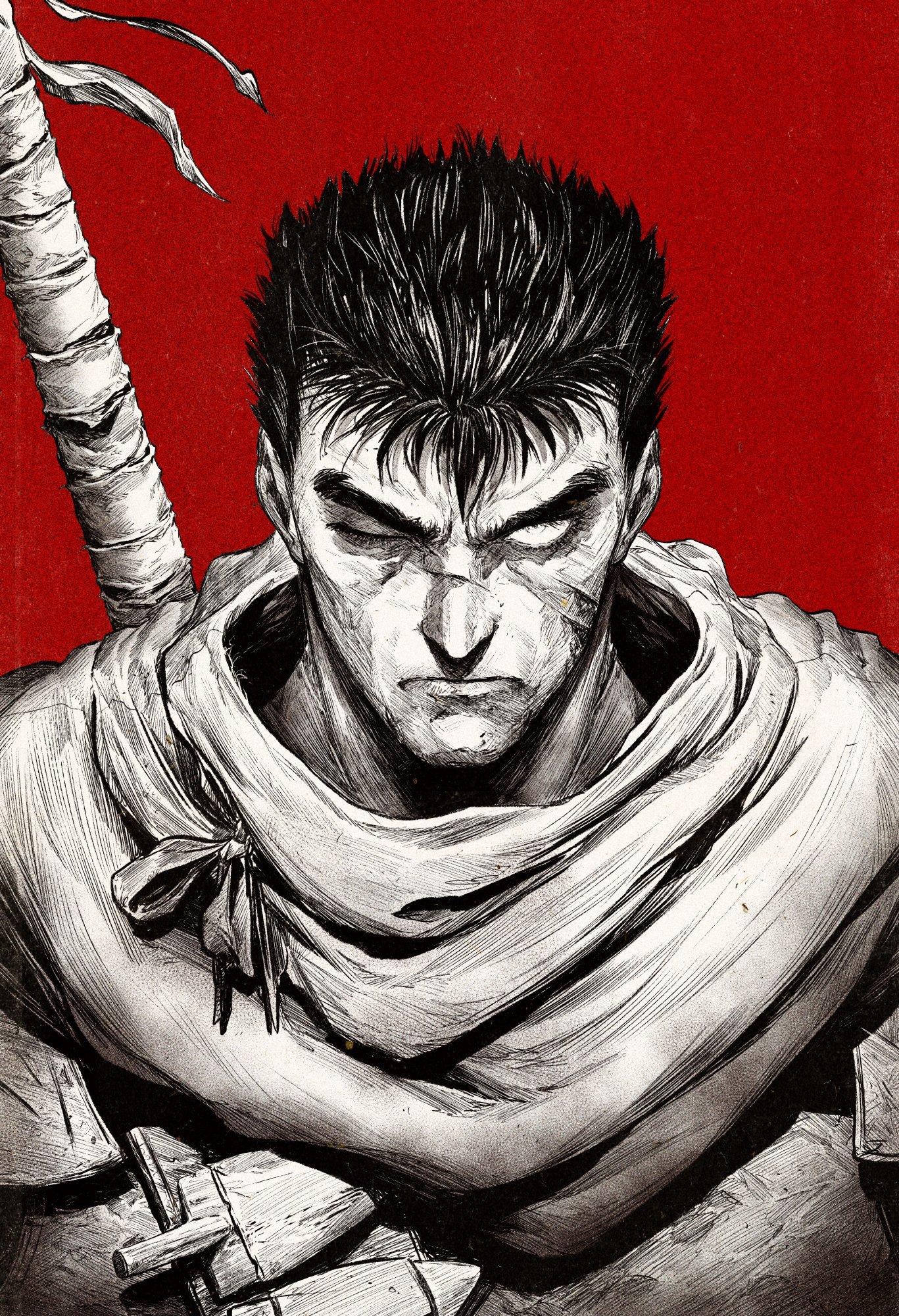 Guts by Dave Rapoza - Guts, Dave Rapoza, Аниме, Anime Art, Берсерк, Длиннопост, Манга, Арт