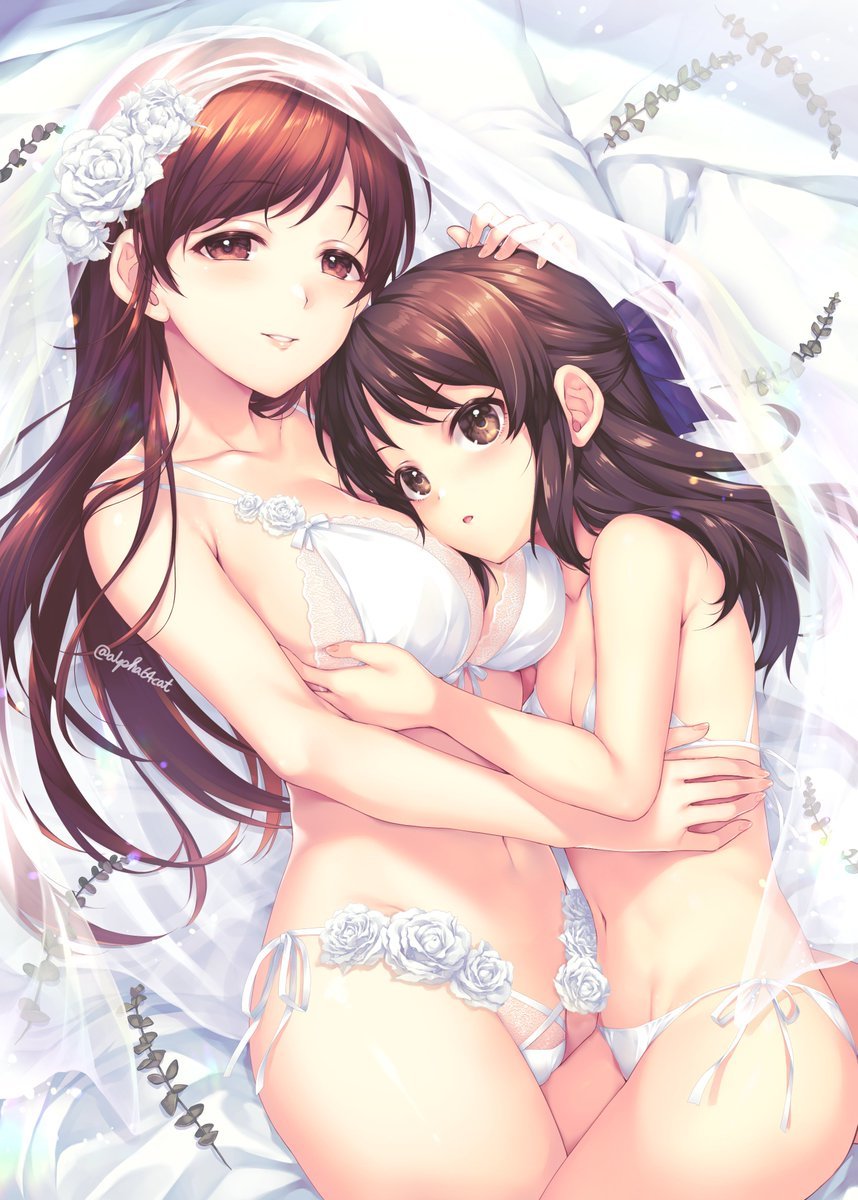 Minami & arisu - NSFW, Anime, Anime art, The idolmaster, Idolmaster Cinderella Girls, Nitta minami, Tachibana Arisu, Underwear, Boobs, Pantsu, Hand-drawn erotica, Erotic