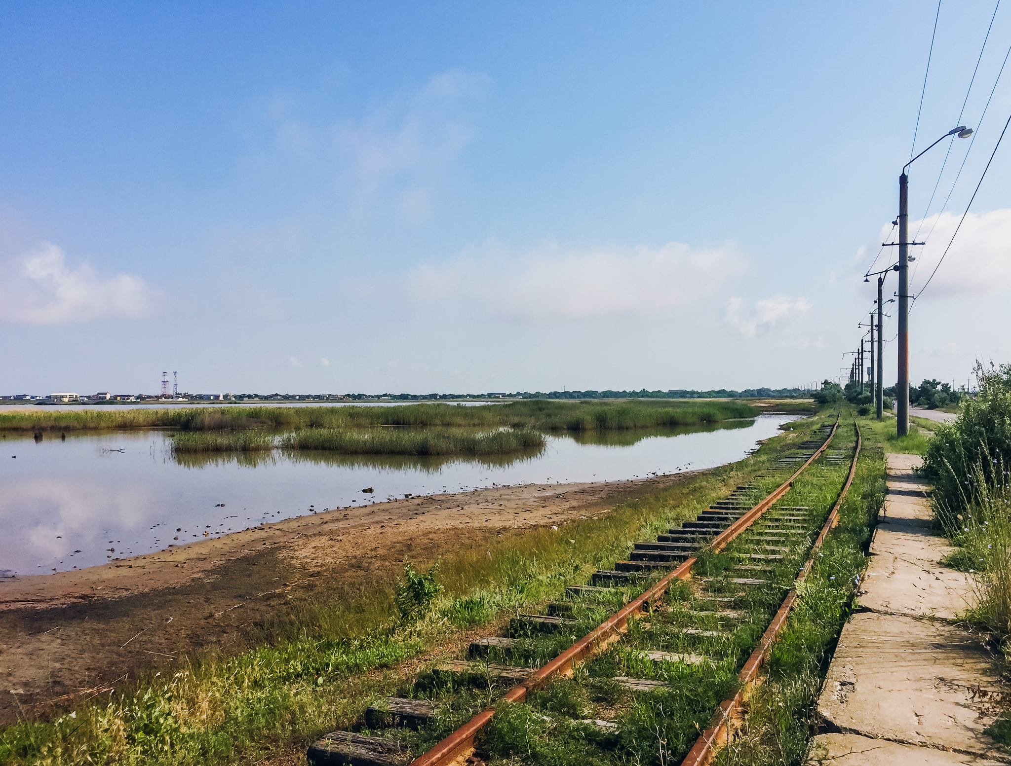 Morning somewhere near Evpatoria - My, Crimea, Nature, Sea, The photo, Travels, Reflection, Summer, Longpost