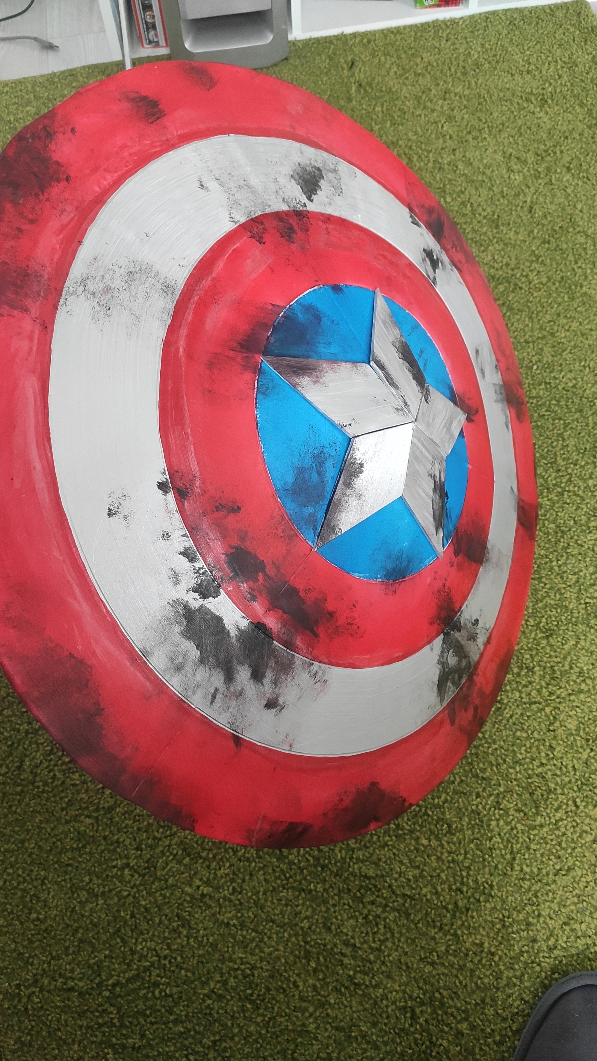 Captain's Shield - My, Shield, Marvel, Captain America, Craft, With your own hands, Needlework without process, Longpost