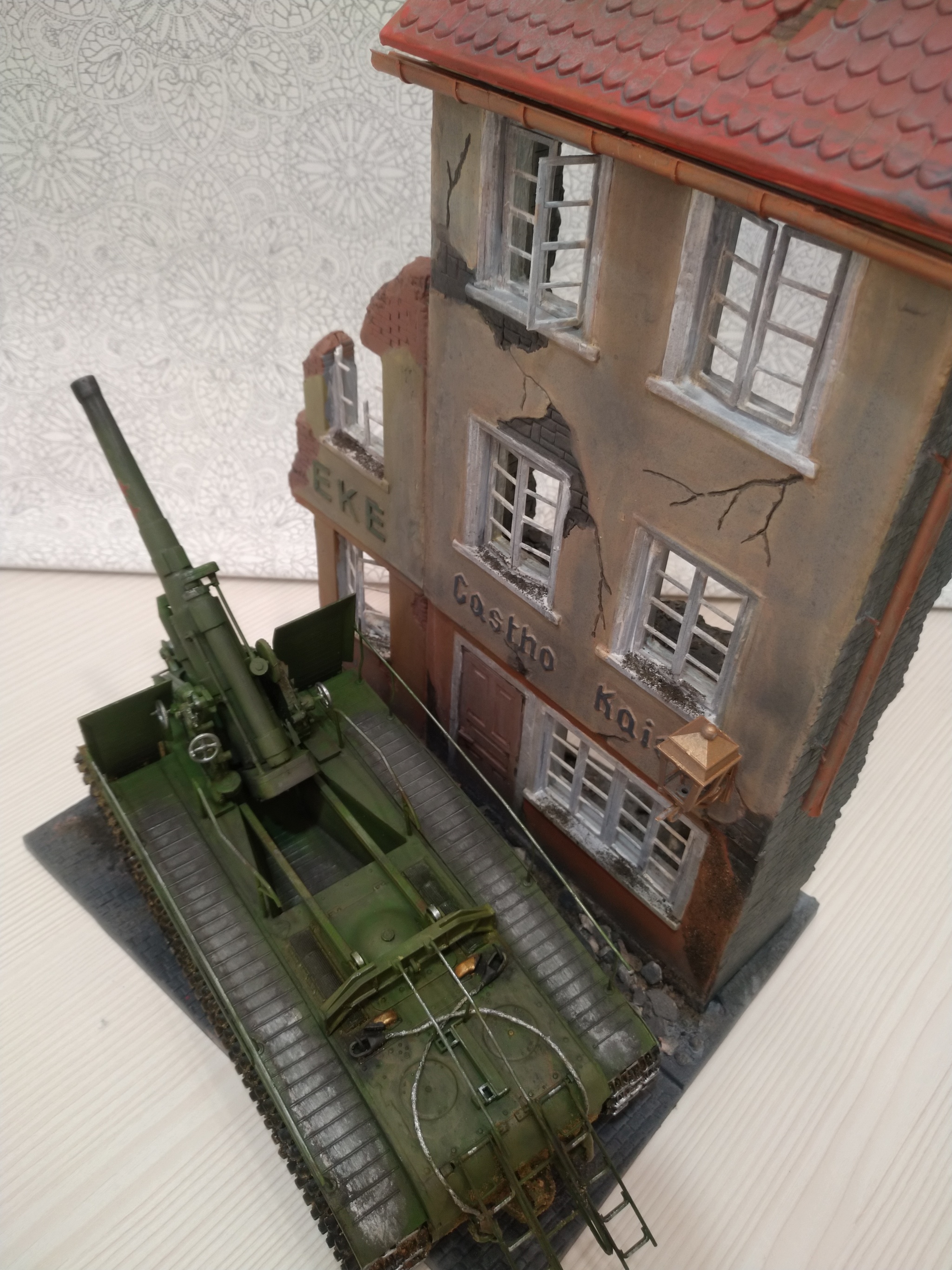 Pinocchio in Khimki or S-51 in Himmelsdorf - My, World of tanks, Diorama, Modeling, Artillery, Himmelsdorf, Longpost