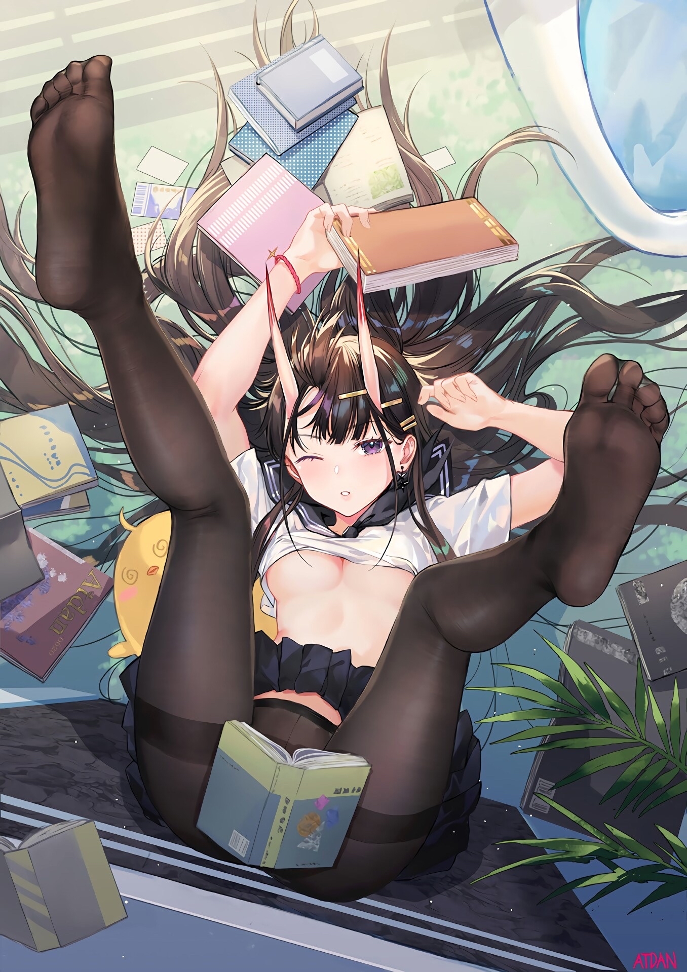 Author: AIDAN - NSFW, Anime, Anime art, Kawaii, Milota, Horns, Azur lane, Noshiro