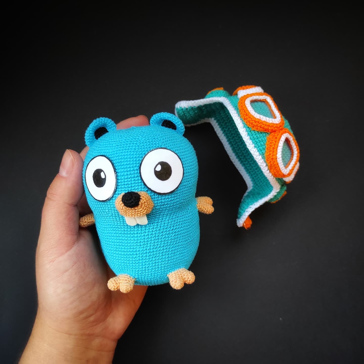 Go gopher cute knitted toy - My, Longpost, Programming, Knitting, Amigurumi, IT specialists, IT, Creation, Golang, Handmade, Toys, Video