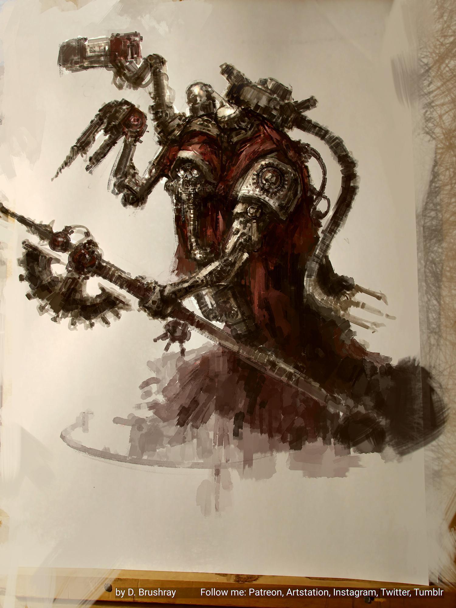 Mechanicus by Dmitry Brushray - Dmitry Brushray, Adeptus Mechanicus, Warhammer 40k, Wh Art