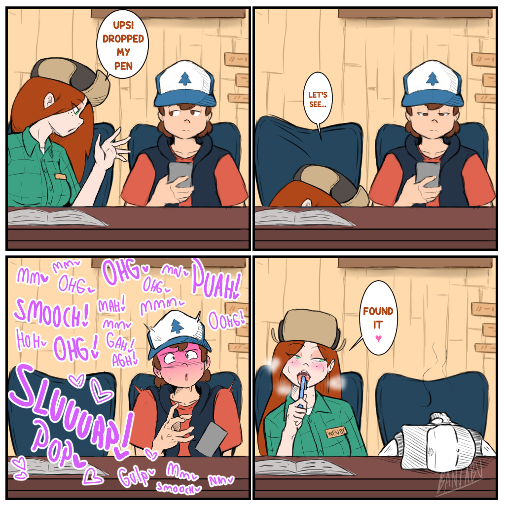 Wendy and Dippep - NSFW, Gravity falls, Banjabu, Dipper pines, Longpost, Wendy corduroy, Comics