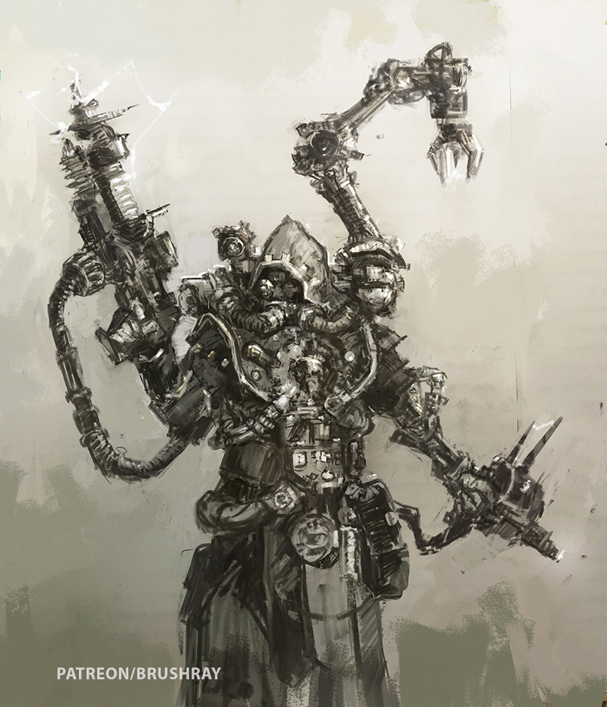 Adeptus Mechanicus by brushray - Warhammer 40k, Adeptus Mechanicus, Magos, , Wh Art, Longpost