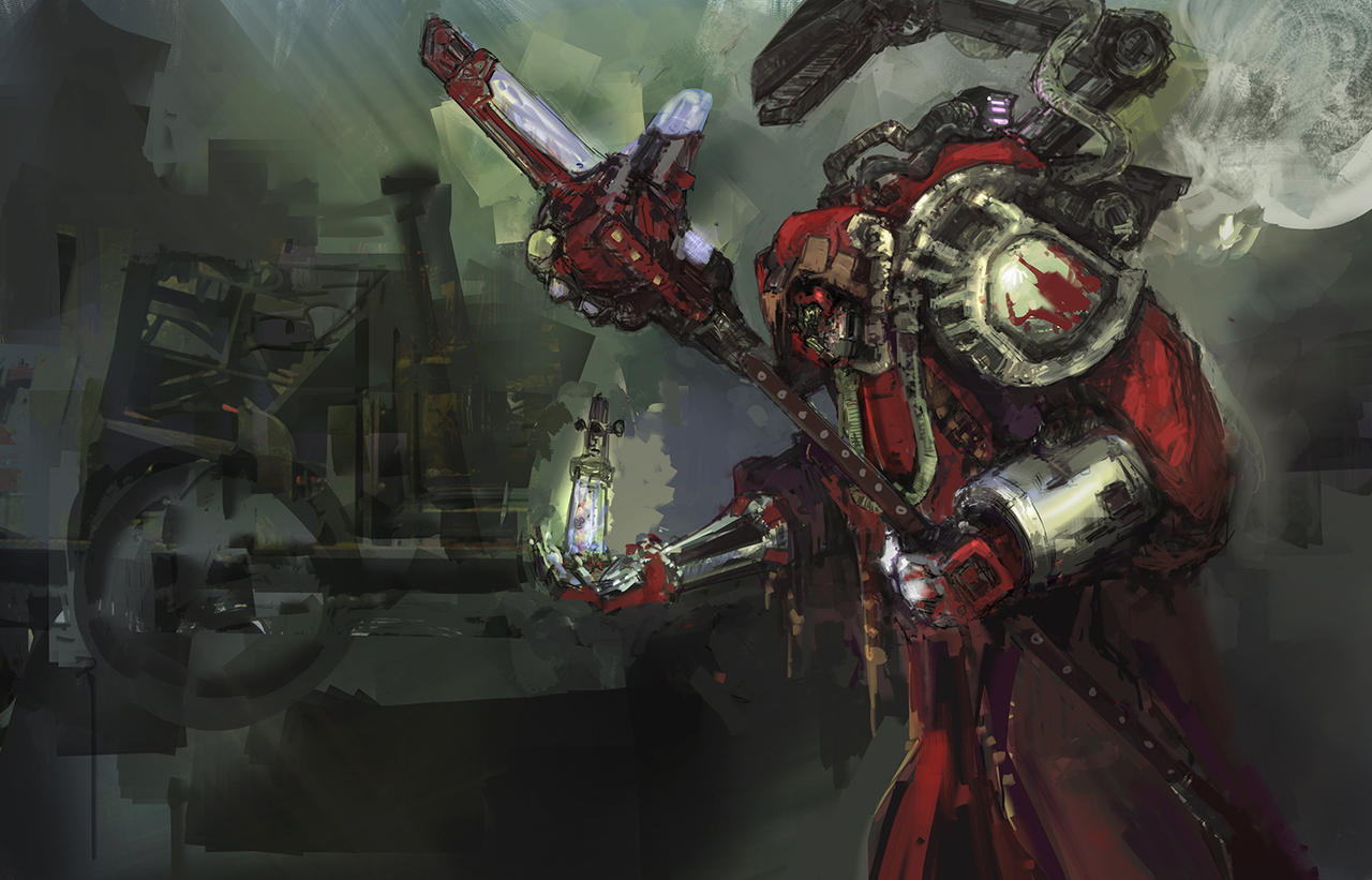 Adeptus Mechanicus by brushray - Warhammer 40k, Adeptus Mechanicus, Magos, , Wh Art, Longpost