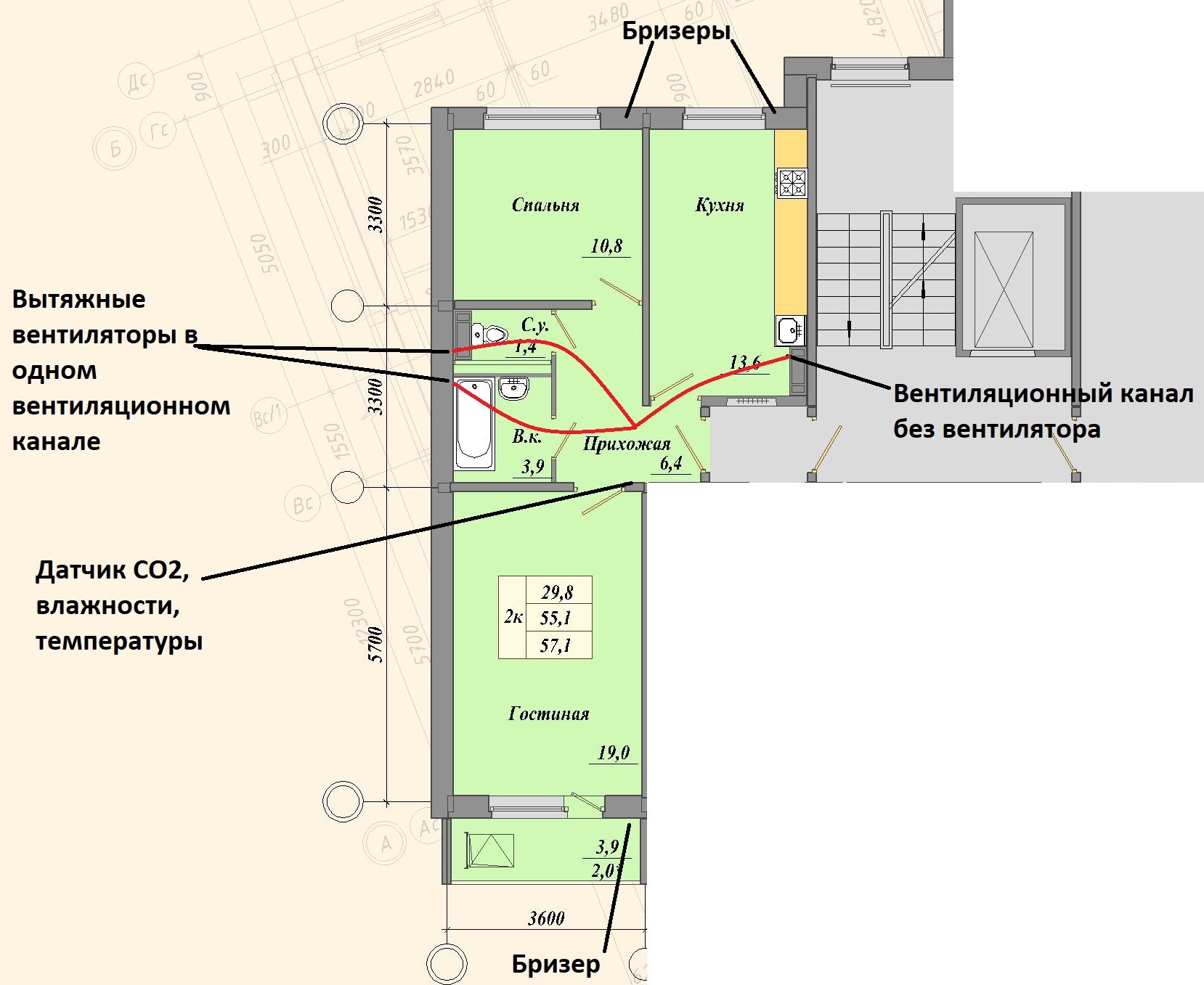 Microclimate in the apartment: Ventilation, CO2, breathers - My, Microclimate, Apartment, Ventilation, Breezer, Carbon dioxide, Health, Longpost, Air