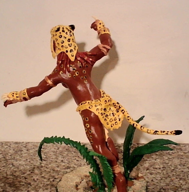 leopard girl - My, Polymer clay, Africa, Ethnos, Longpost