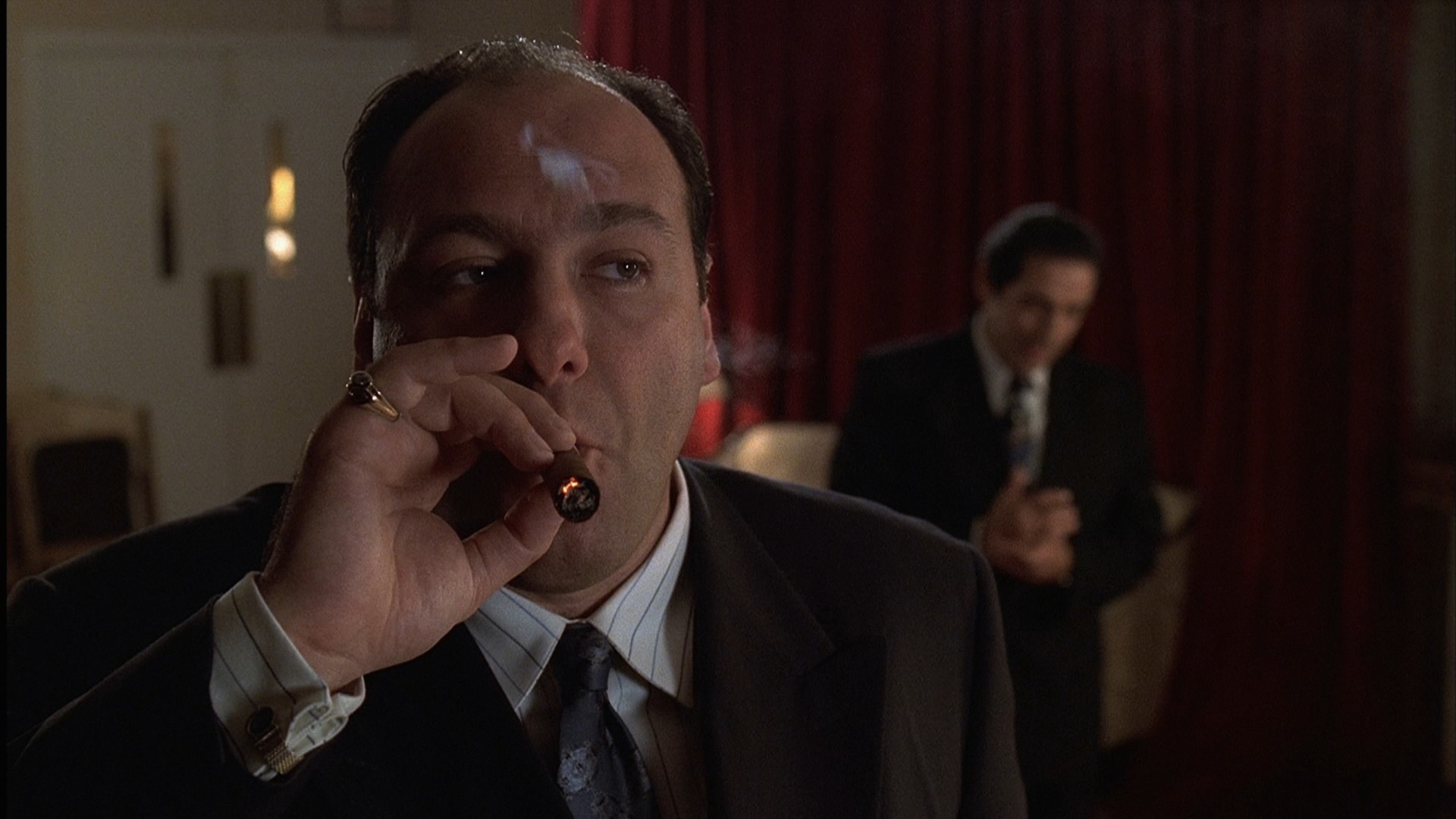 Compilation: Tony Soprano with a cigar - The Sopranos, Serials, Mafia, New Jersey, Cigar, 1080p, Longpost