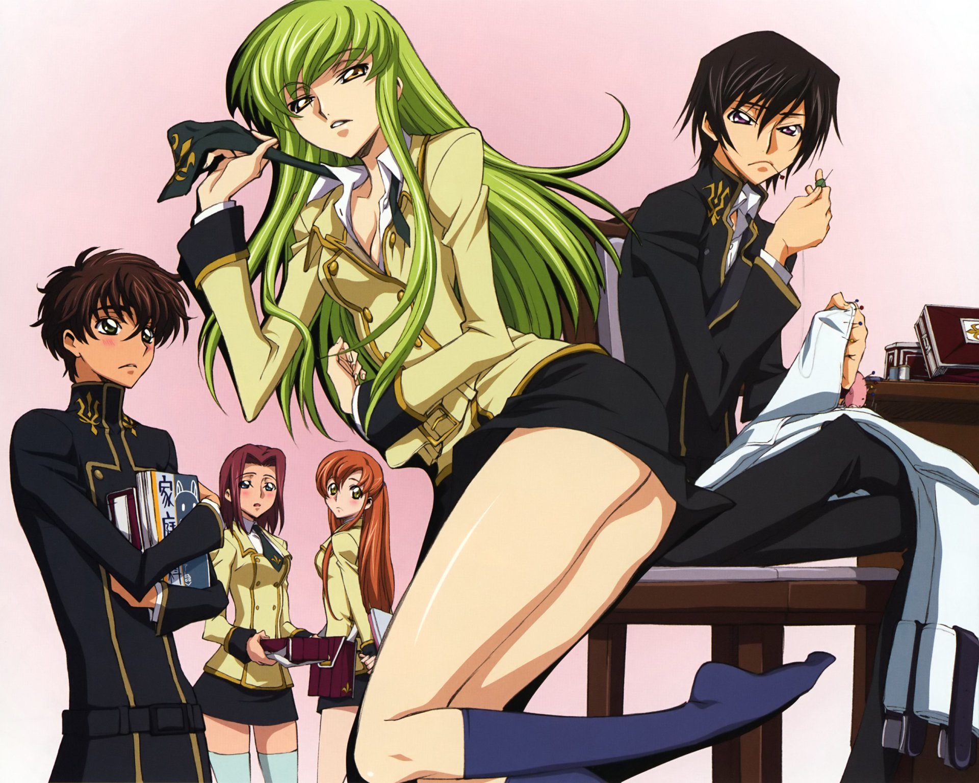 witch is good - Anime art, Anime, CC (Code Geass), Lelouch Lamperouge, Kallen Stadtfeld, Suzaku Kururugi, Shirley, Code geass