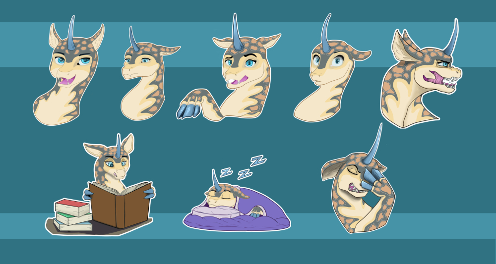 Desert unicorn sticker pack - My, My little pony, Original character, Unicorn, Hybrid, Changeling, Stickers, Telegram stickers