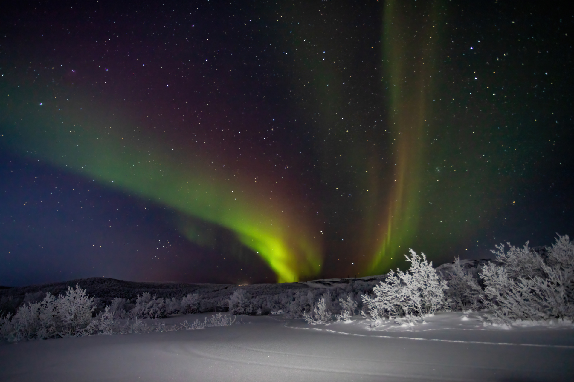 Northern lights near Murmansk - My, Polar Lights, Murmansk, The photo, Canon, Longpost