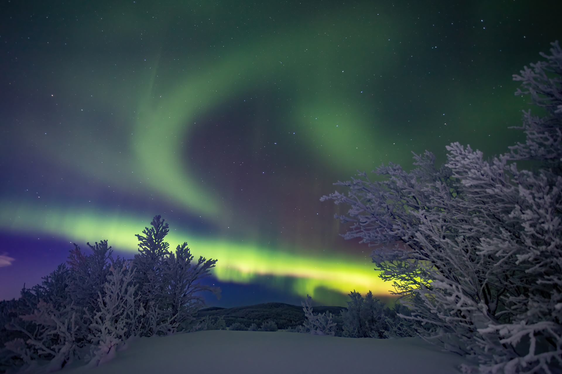 Northern lights near Murmansk - My, Polar Lights, Murmansk, The photo, Canon, Longpost